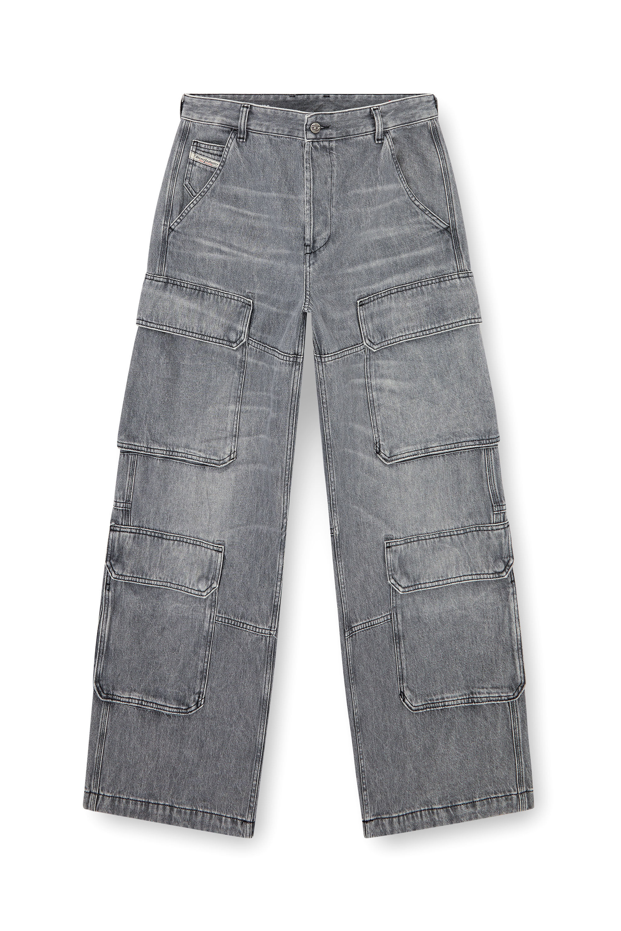Diesel - Man's Relaxed Jeans D-Touch 0DCBE, Light Grey - 2