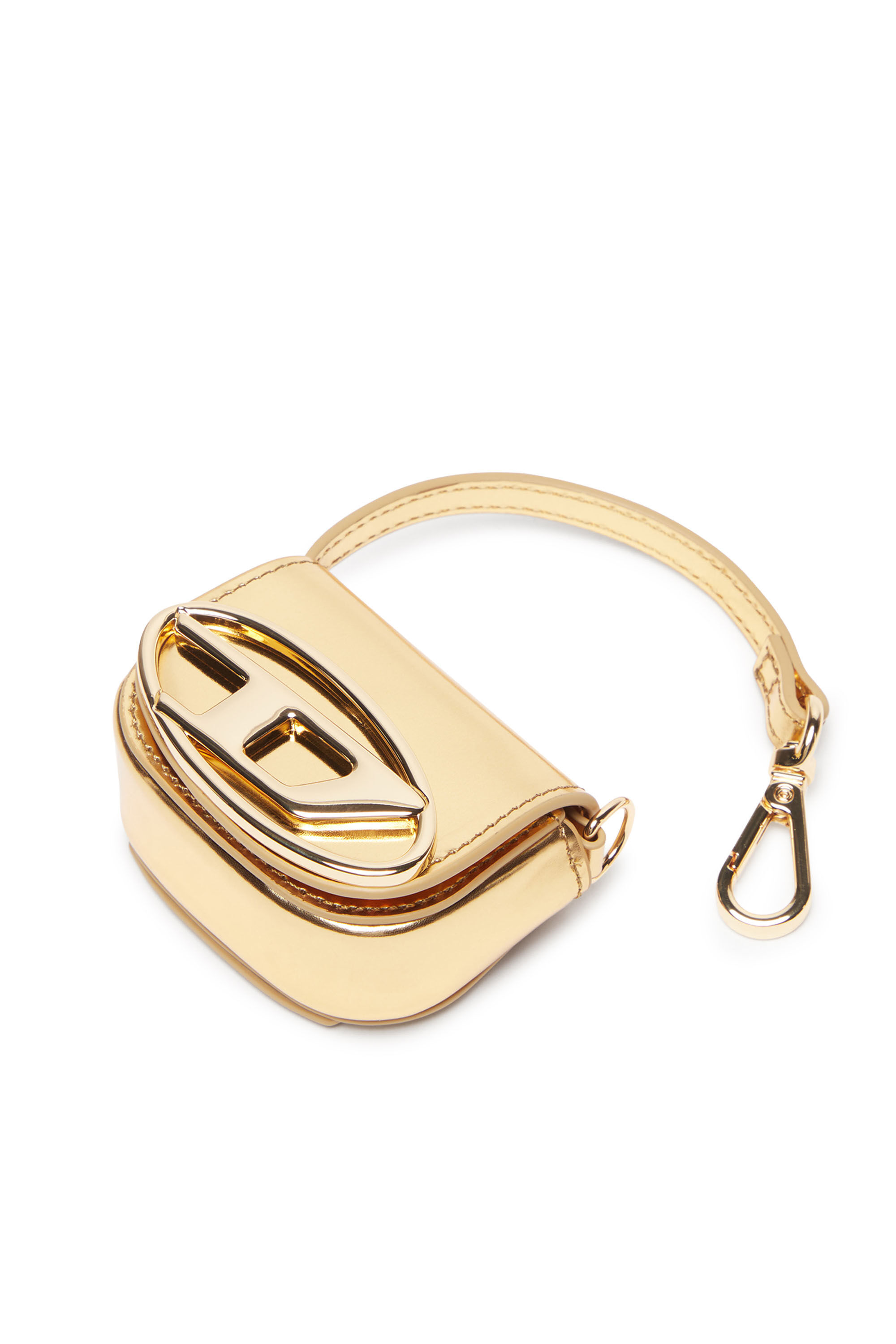 Women s Bag charm in metallic leather 1DR XXS Diesel