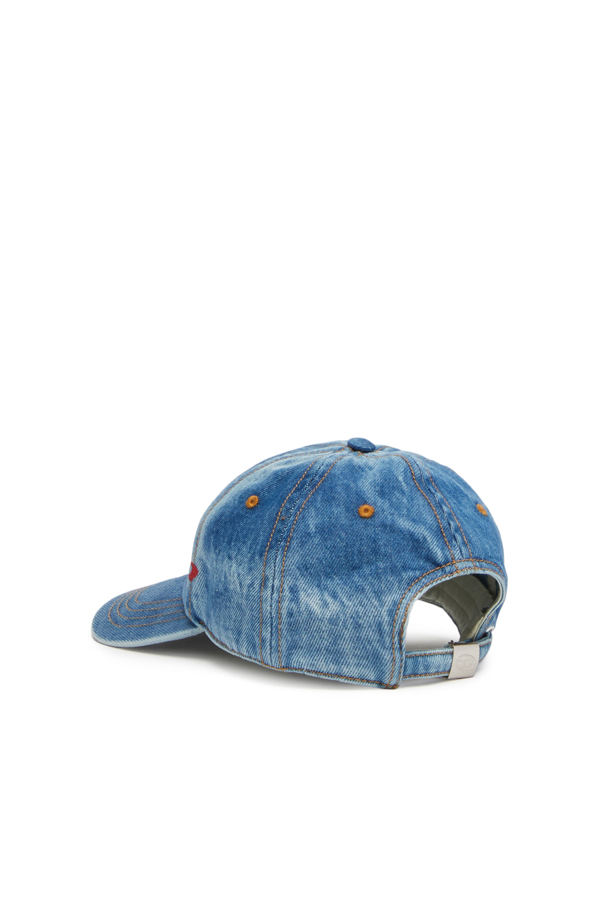 帽子 DIESEL K-ARMELO CAP denim Men's Denim baseball cap with Oval D hardware | Black | Diesel