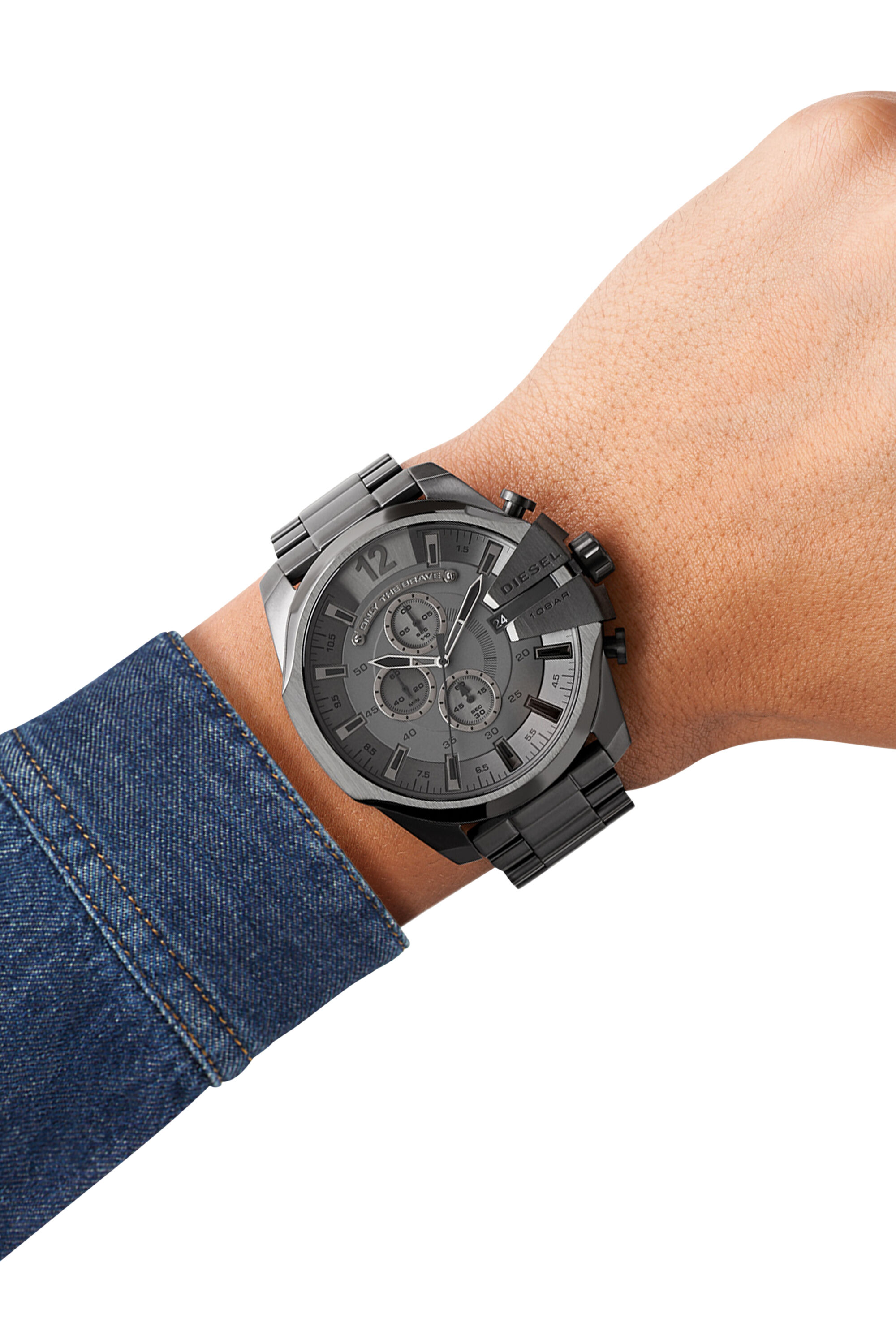 DZ4282 Man Mega Chief watch with black plating Diesel