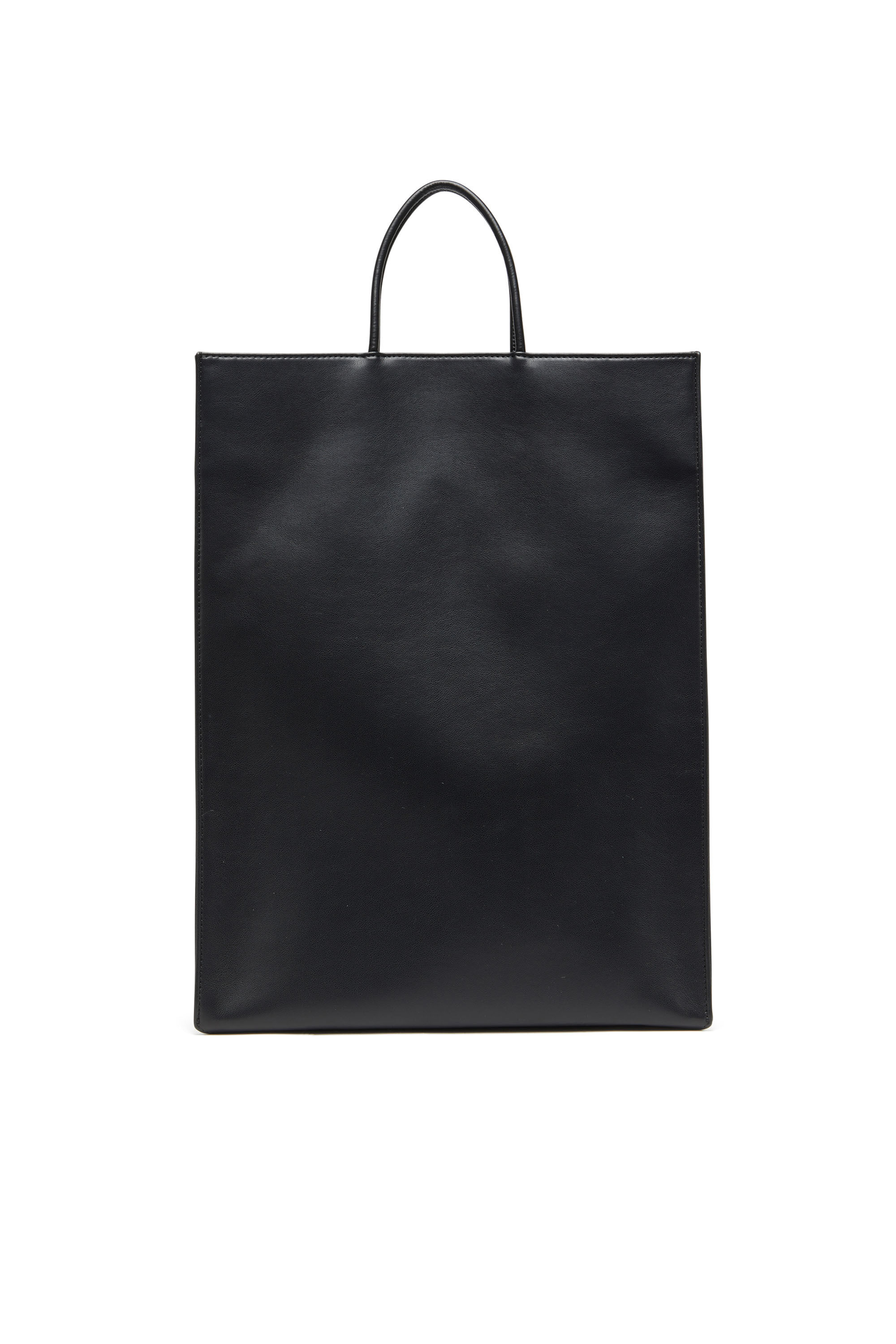 Men's Dsl 3D L-Large PU tote bag with embossed logo | Black