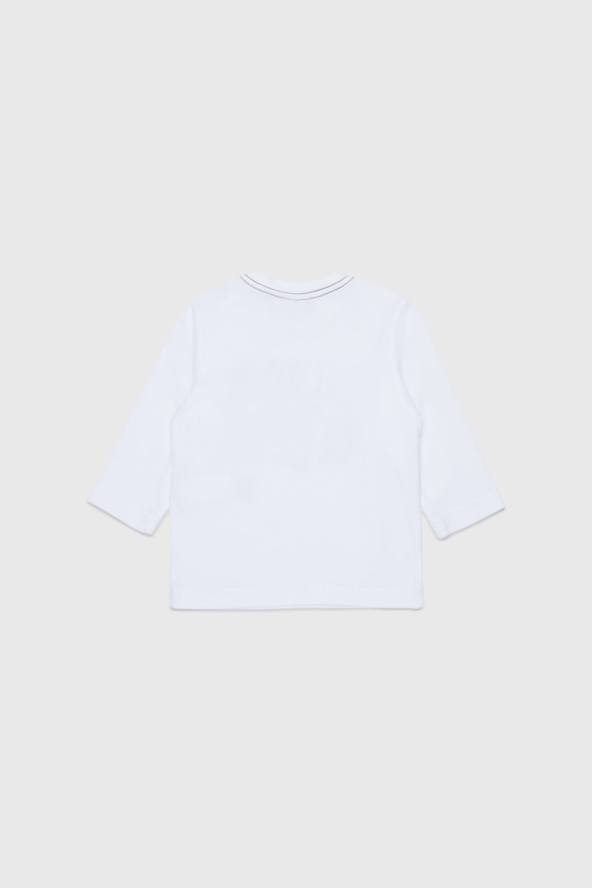 Diesel - TBANB, Man's Long-sleeve T-shirt with logo print in White - 2