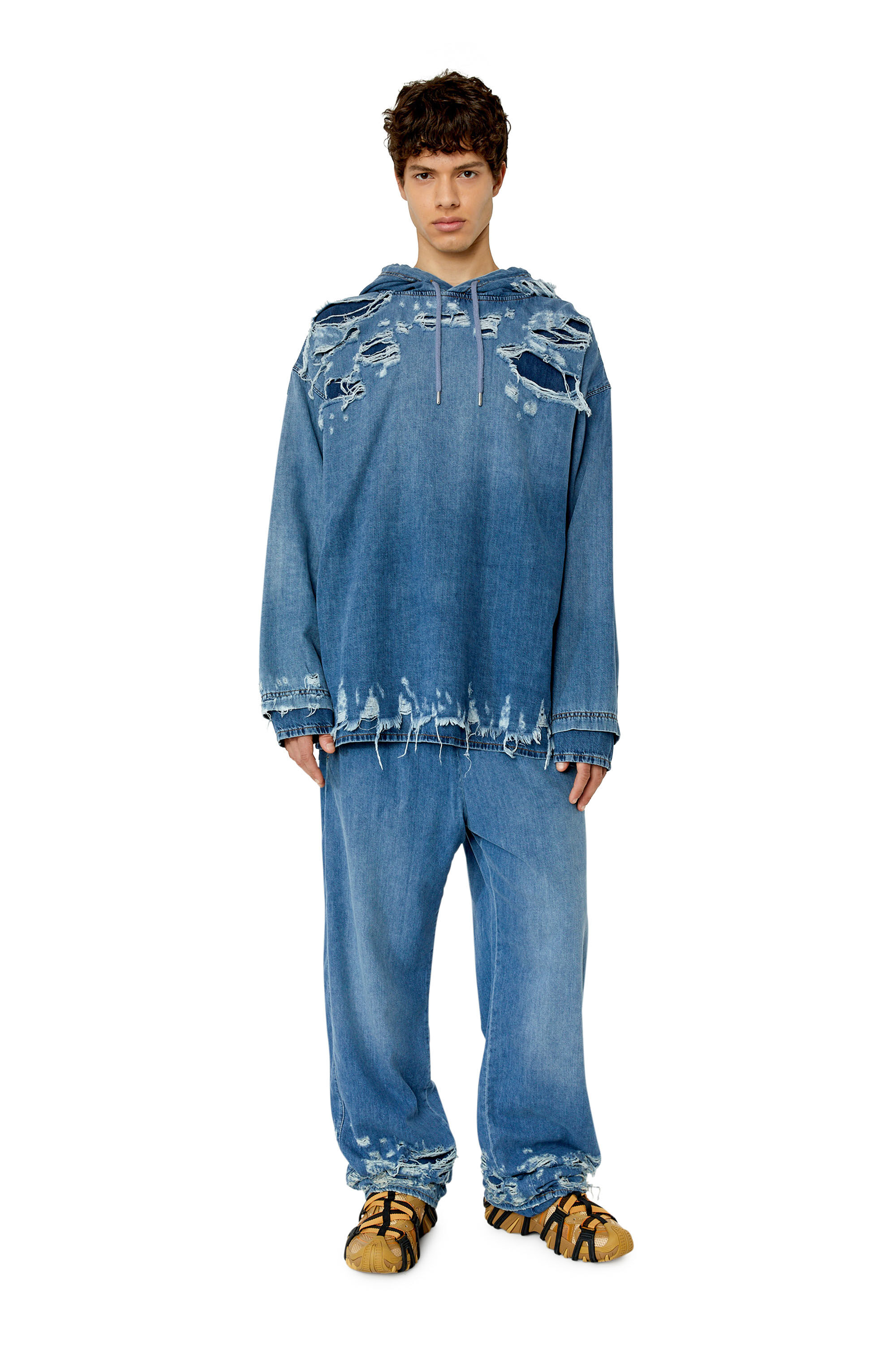 Diesel - Straight Jeans D-Martian 0EMAF, Light Blue - Image 1