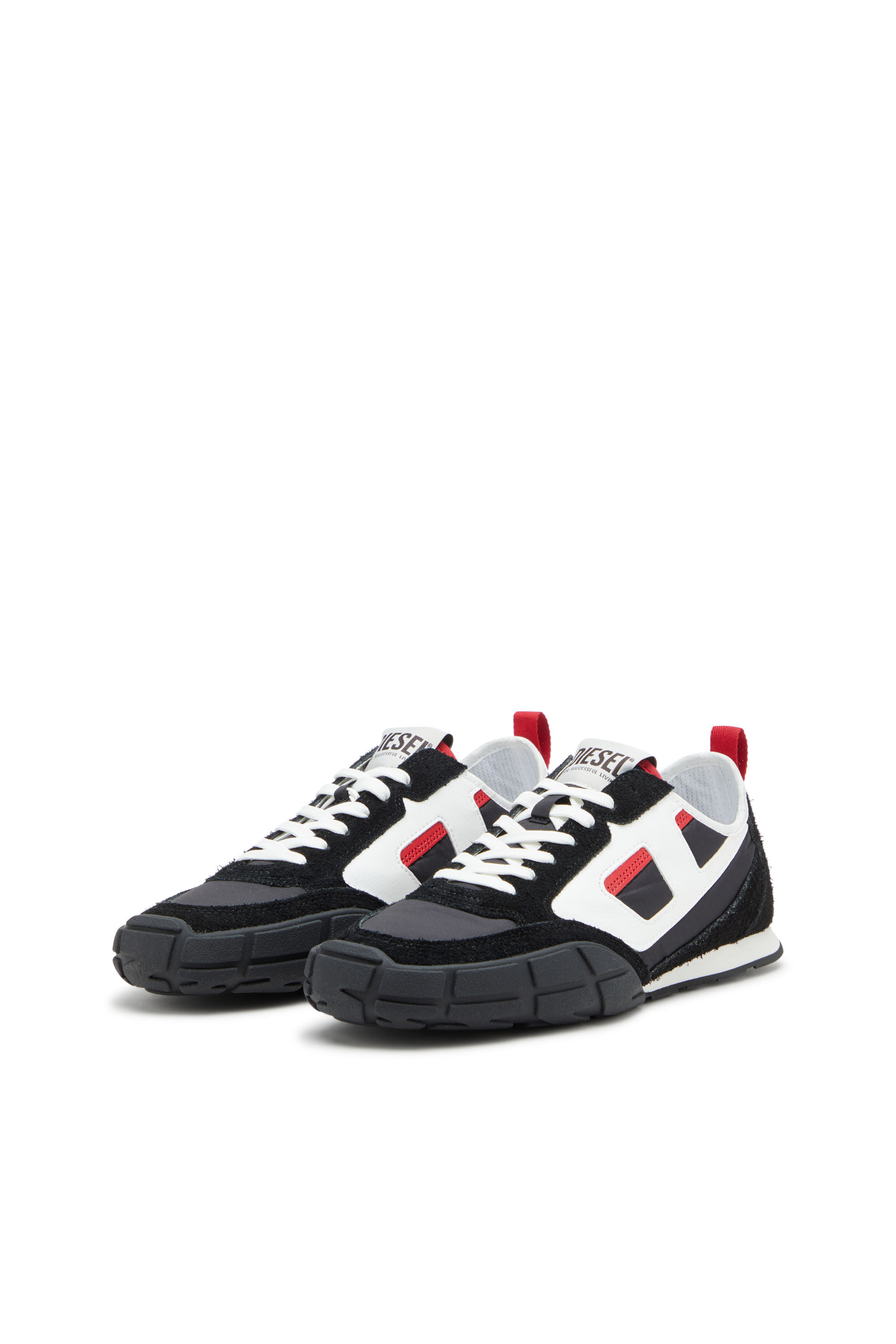 Diesel - S-PAGODHA LOW, Man's Sneakers in leather, suede and ripstop in null - 8