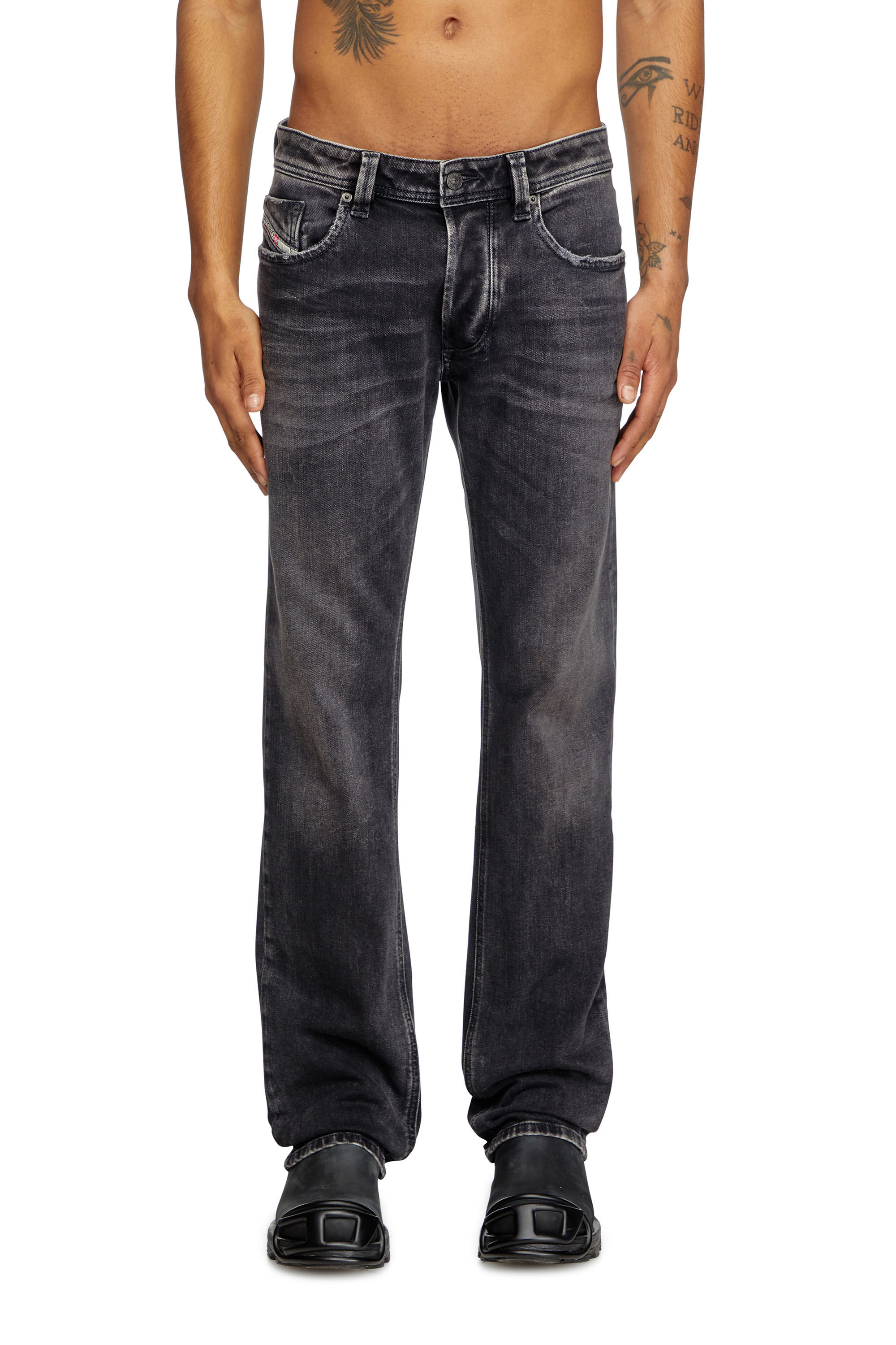 Men's Regular Jeans | Black/Dark grey | Diesel 1985 Larkee