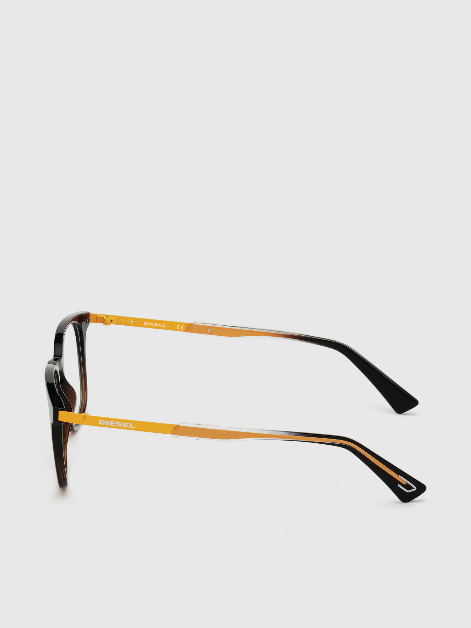 Diesel - DL5349, Unisex's Unisex eyewear with a square silhouette in Black/Yellow - 3