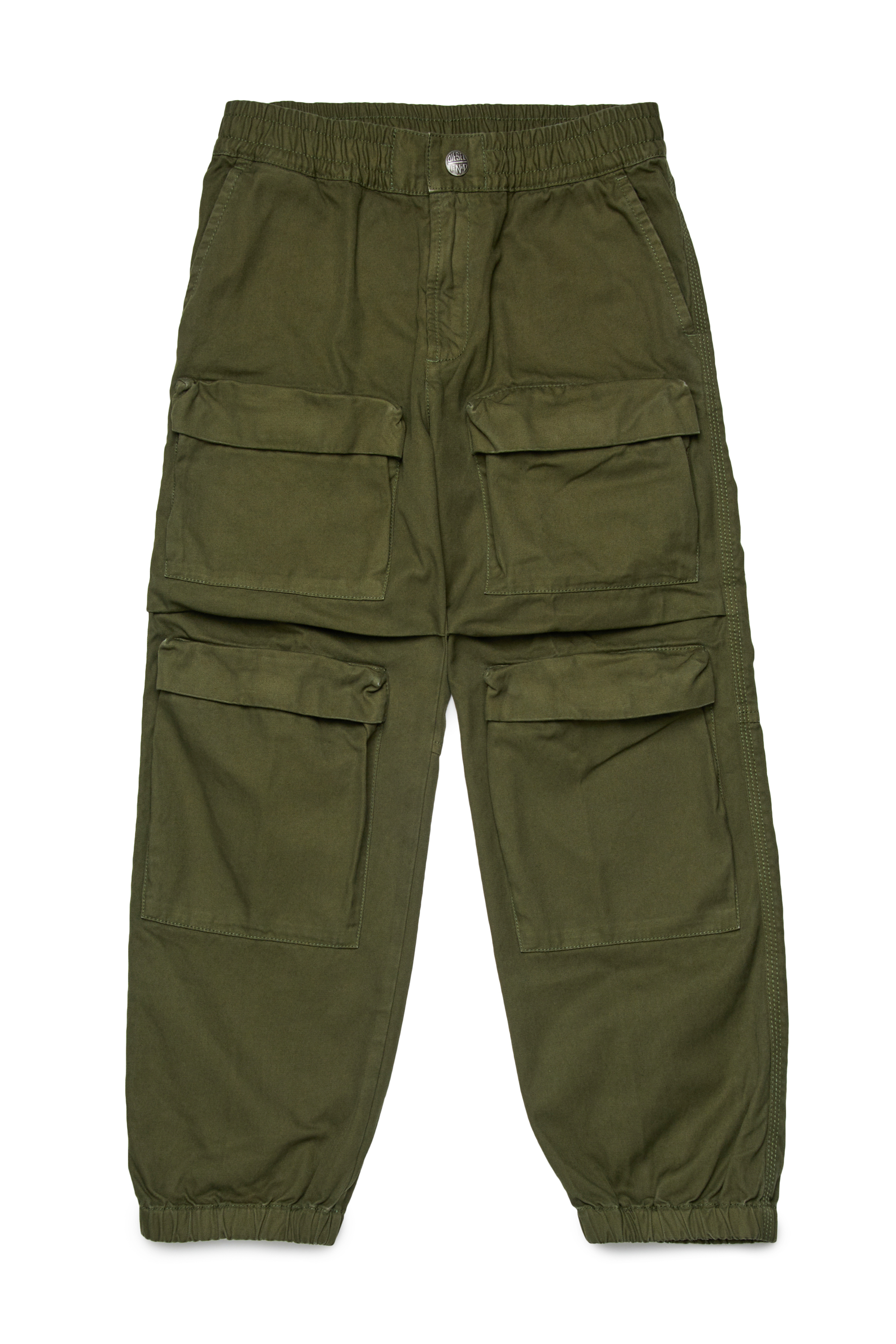 Diesel - PDANZEL, Unisex's Cotton cargo pants with multiple pockets in Green - 1