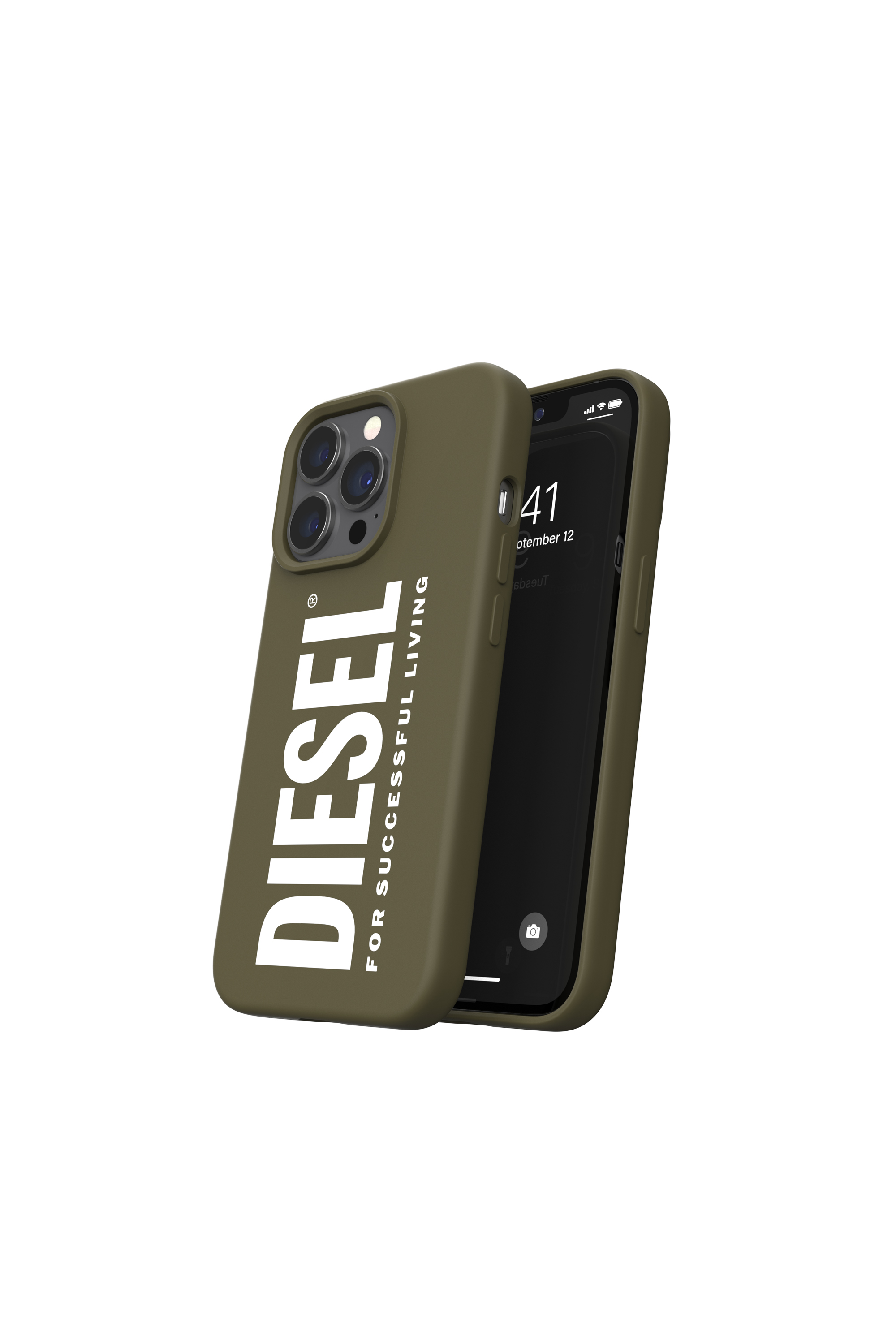 Diesel - 47166 SILICONE CASE, Unisex's Silicone case  for iPhone 13/13Pro in Military Green - 3