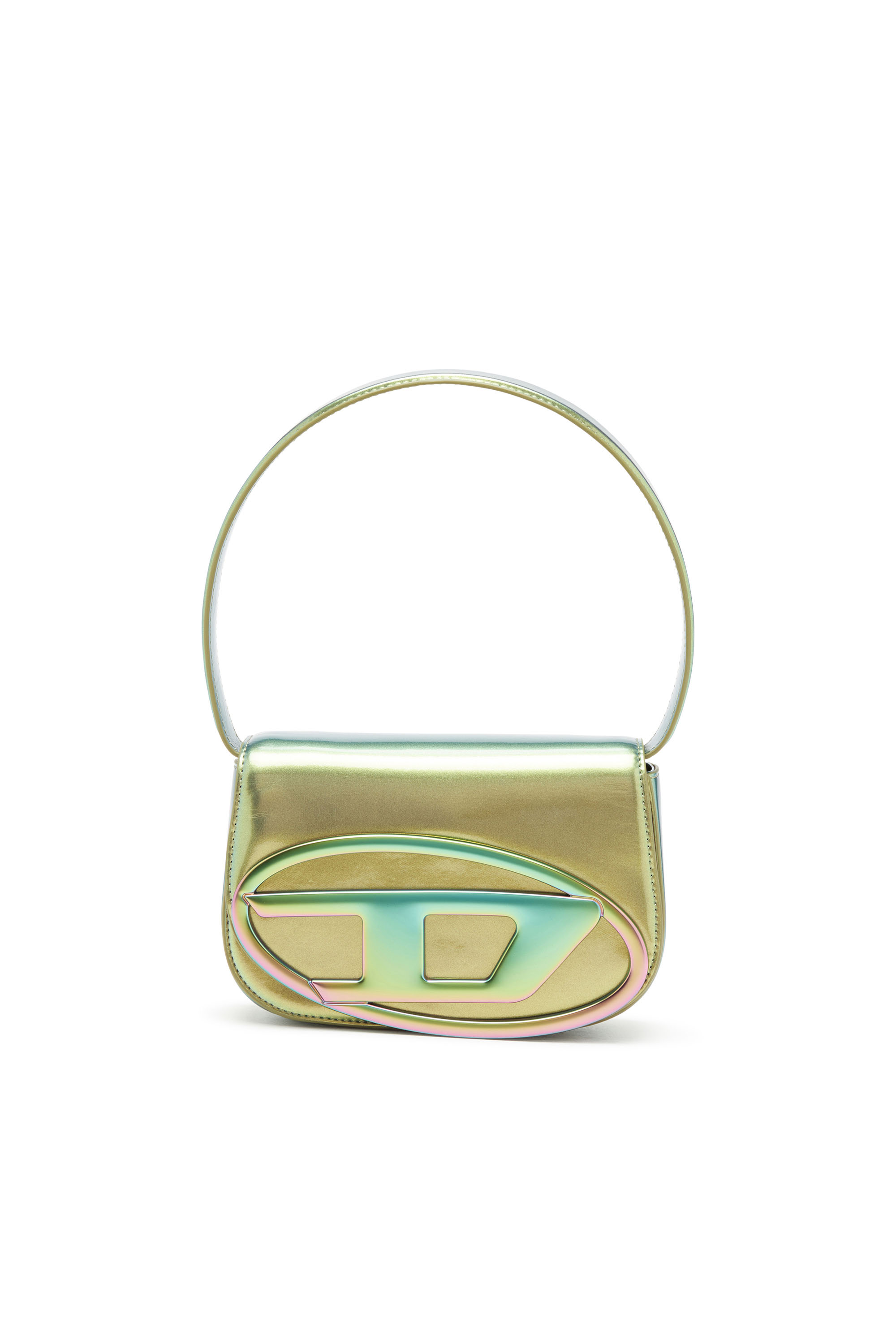 Diesel - 1DR, Woman's 1DR-Iconic shoulder bag with iridescent effect in Yellow/Green - 2