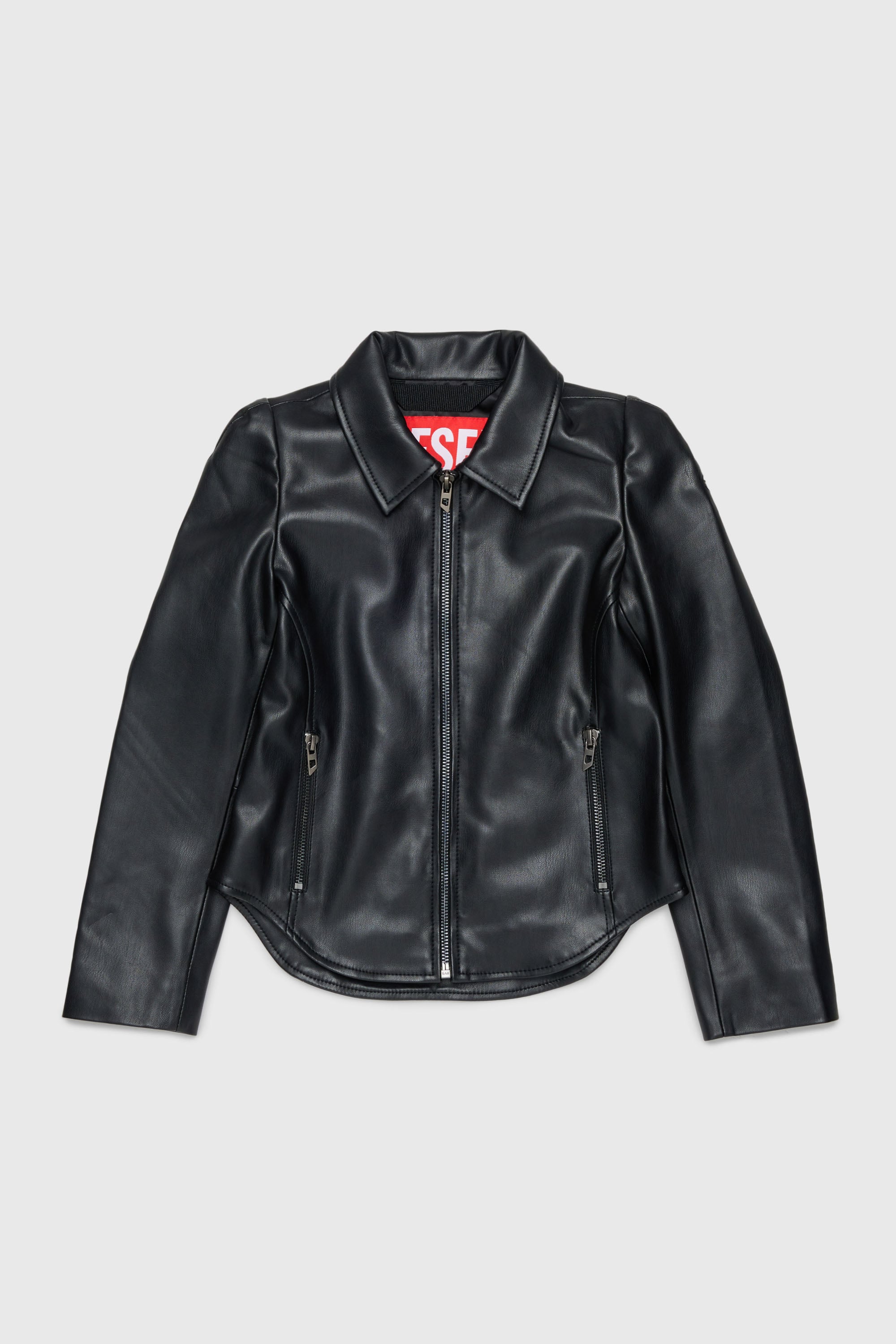 Diesel - JENNY, Woman's Shirt jacket in coated fabric in Black - 1