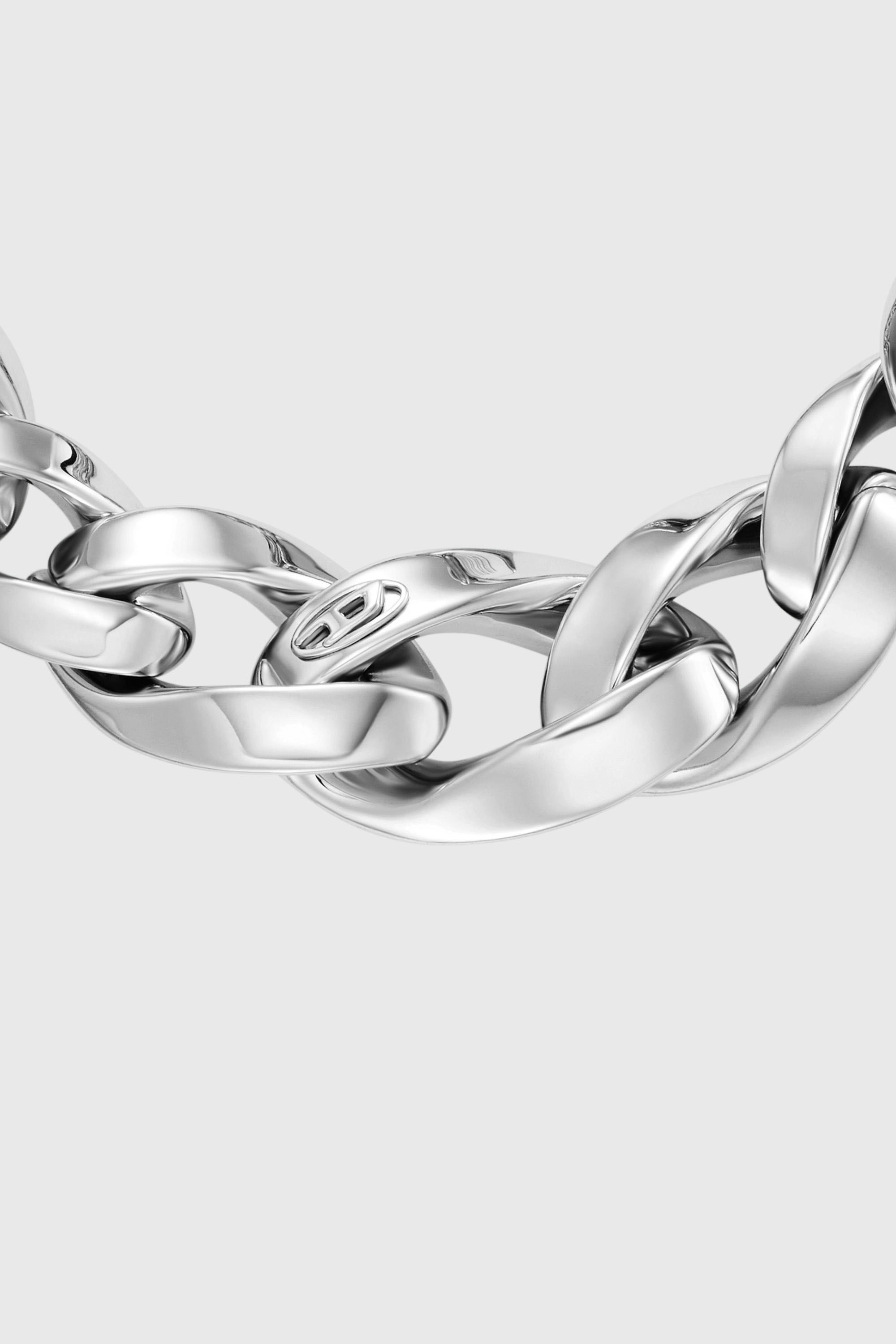 Diesel - DX1721040, Unisex's Stainless Steel Chain Bracelet in Silver - 3