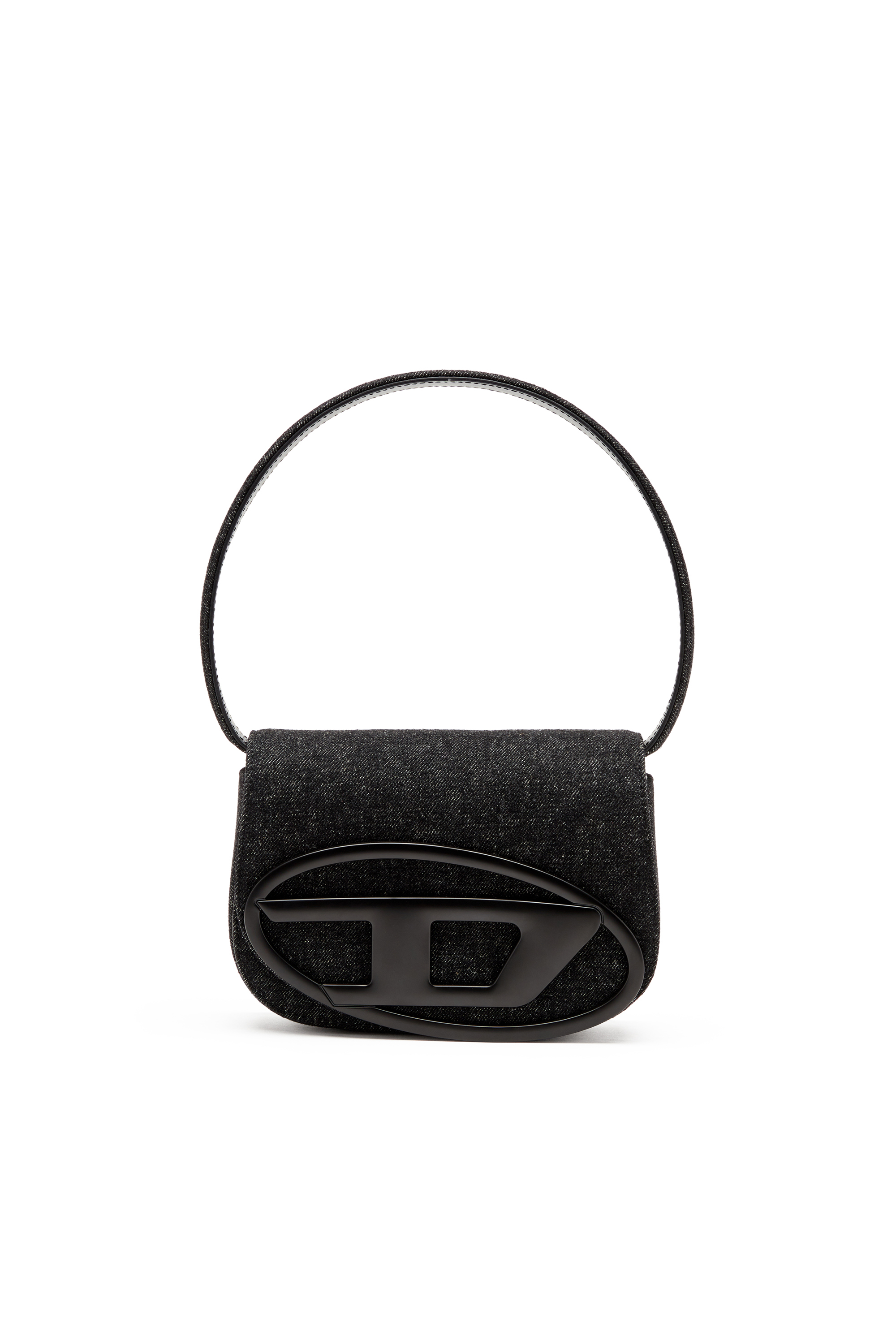 Diesel - 1DR, Woman's 1DR-Iconic shoulder bag in washed denim in Black - 1