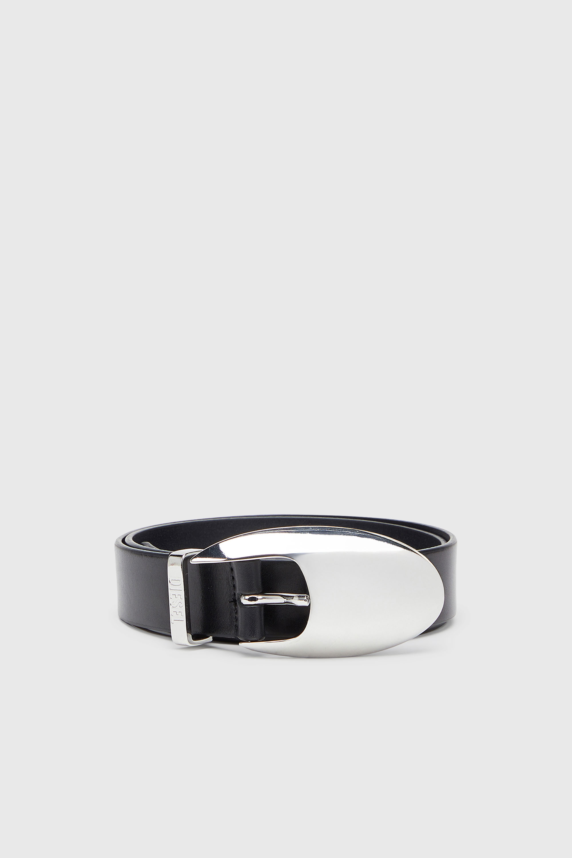 Diesel - B-ROP 30, Woman's 3 cm belt in pull-up leather with D buckle in Black - 1