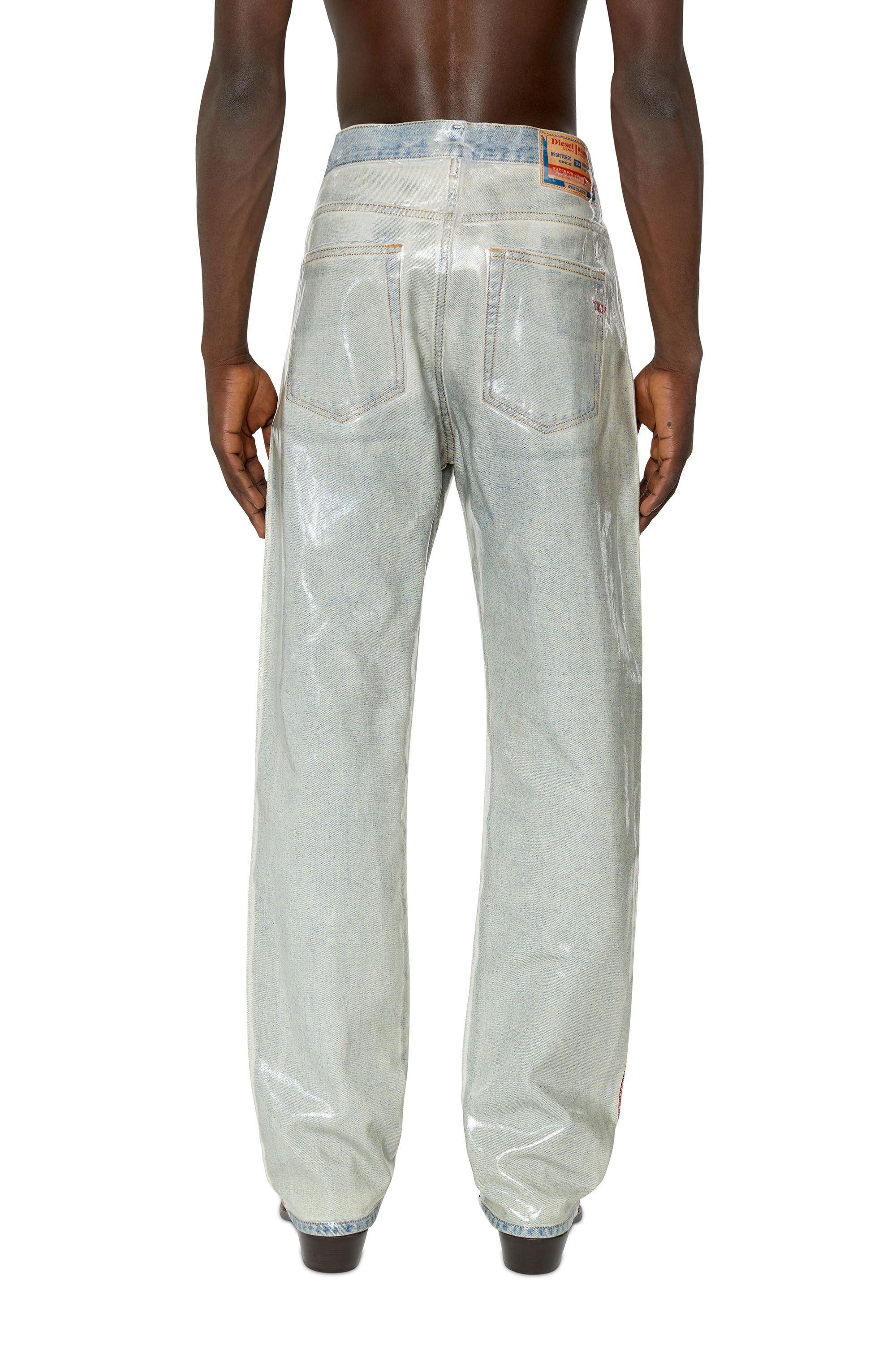Diesel - 2020 D-Viker 007H6 Straight Jeans, Light Blue - Image 3