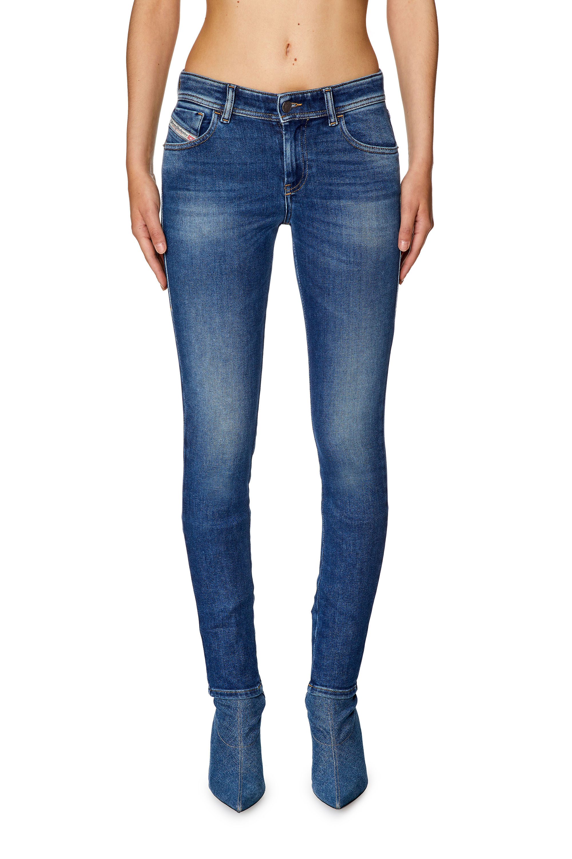 Diesel - Super skinny Jeans 2017 Slandy 09F86, Medium blue - Image 2