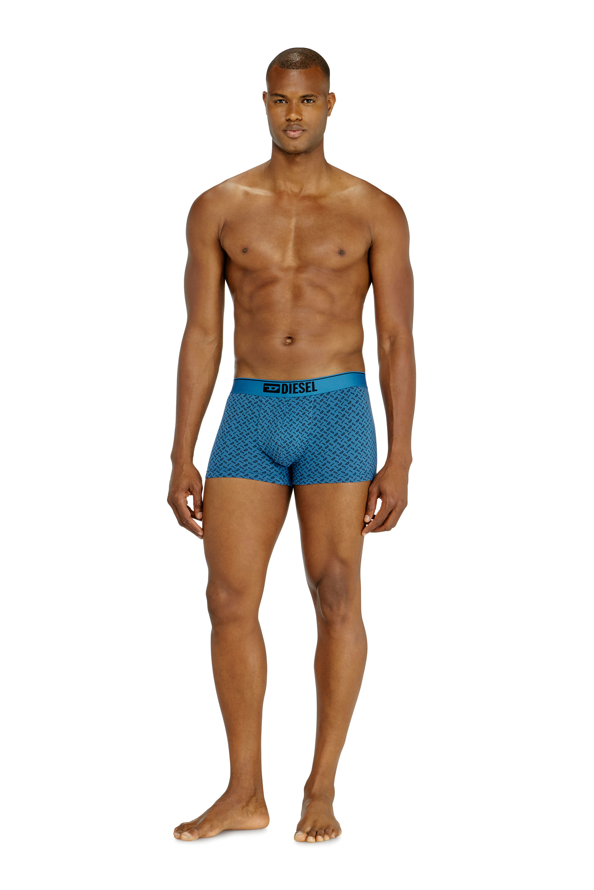 Diesel - DAMIEN-D-BOX-3PACK, Man's Three-pack of stretch cotton trunks with monogram in Blue - 1