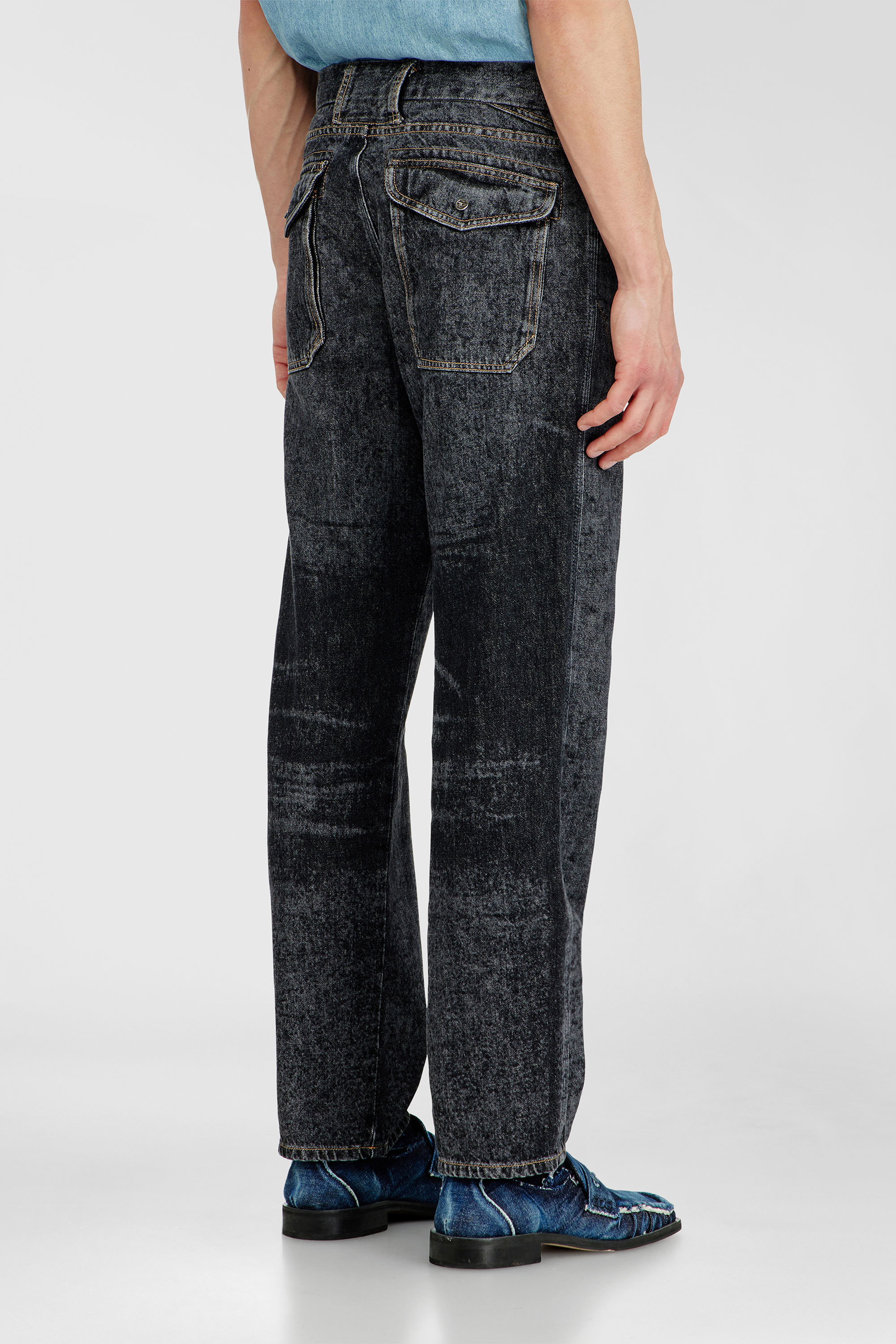 Diesel - Man's Relaxed Jeans D-Marcus 09Q24, Black/Dark grey - 5