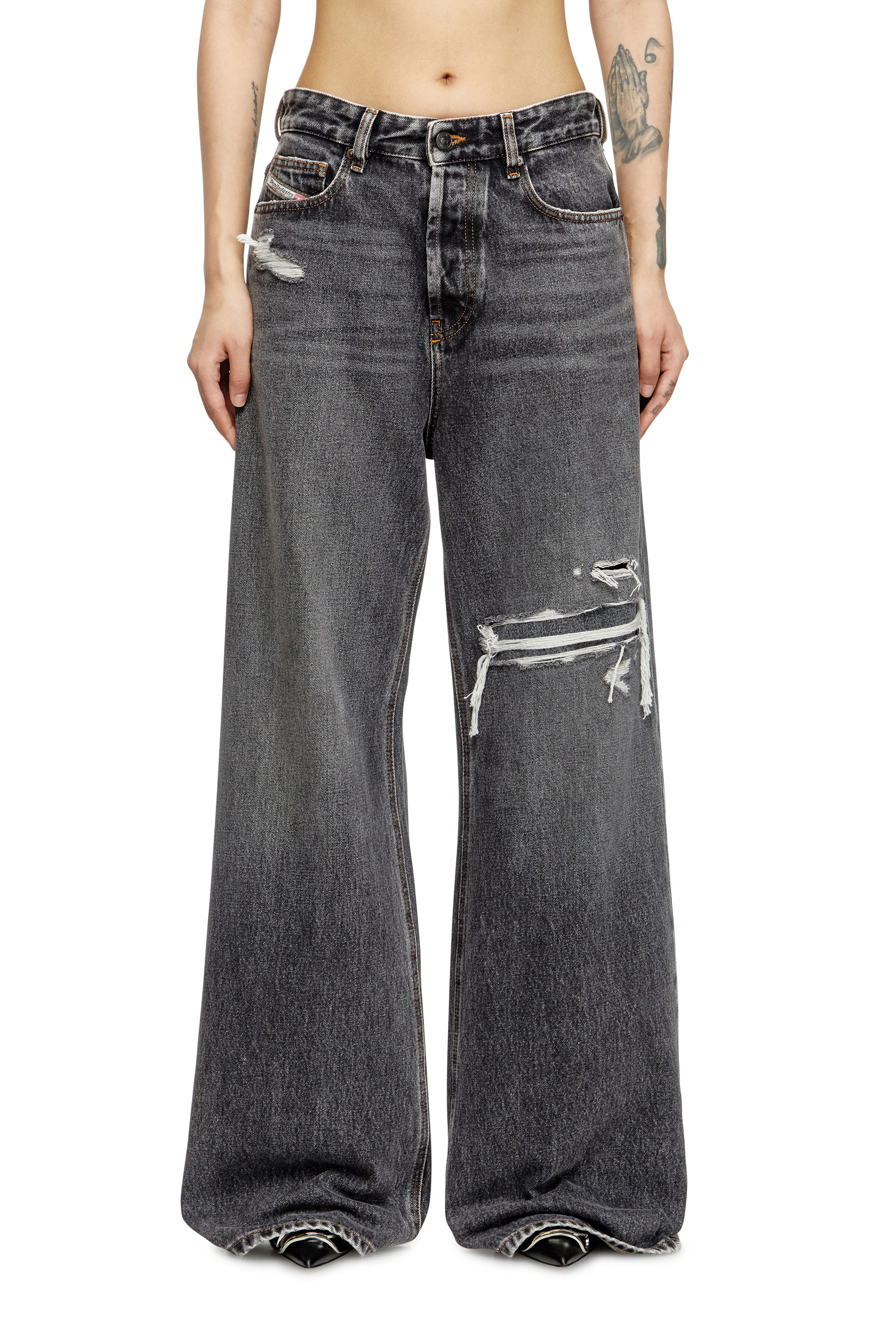 Diesel - 1996 D-Sire 007F6 Straight Jeans, Black/Dark grey - Image 1