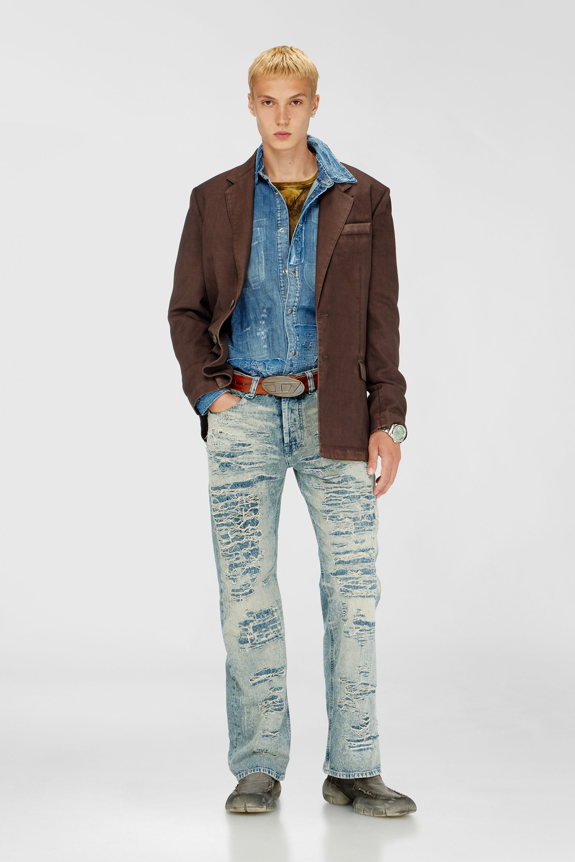Diesel - Man's Relaxed Jeans 1980 D-Eeper 068YM, Medium blue - 1