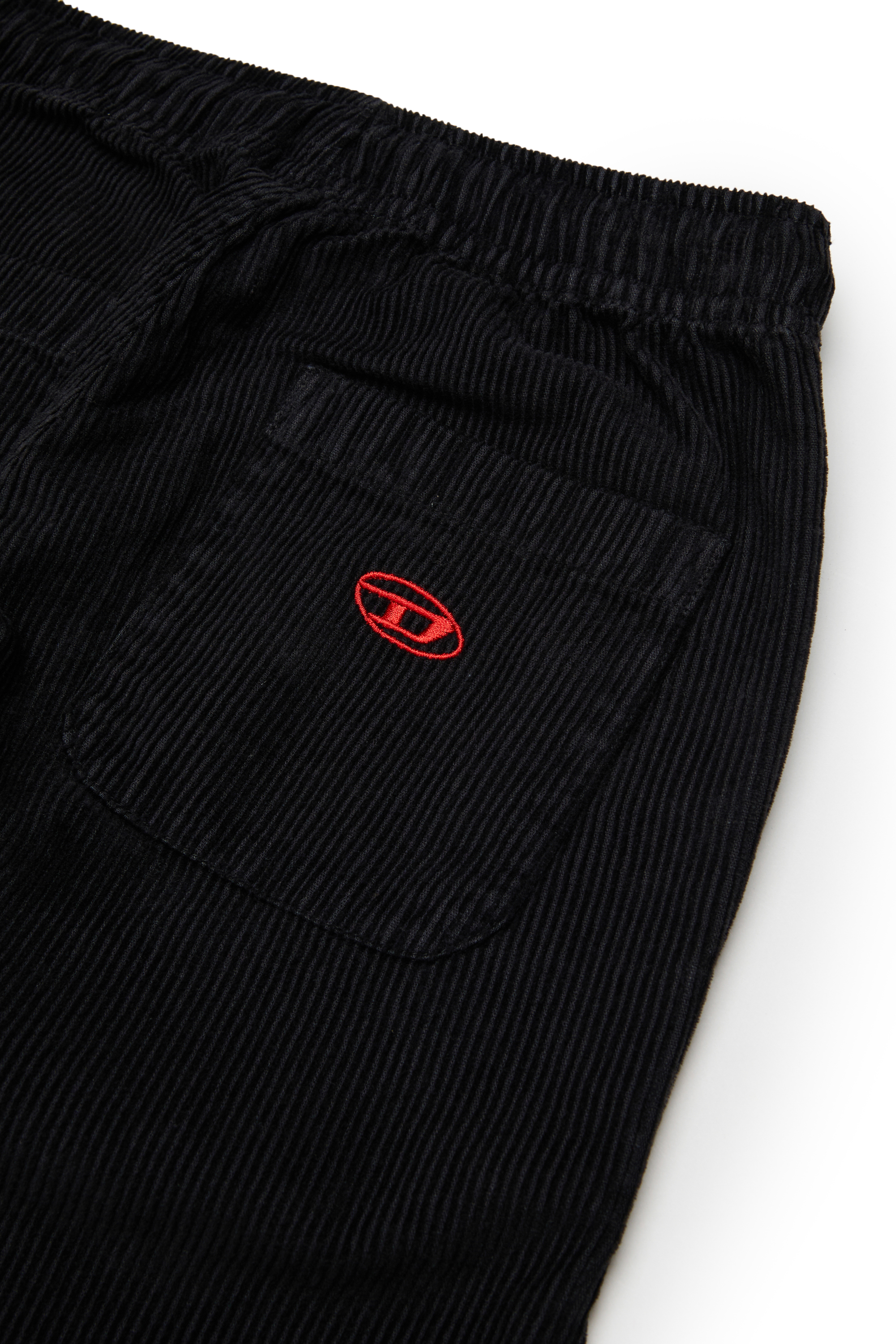 Diesel - PMILL, Man's Corduroy pants with drawstring waist in Black - 4