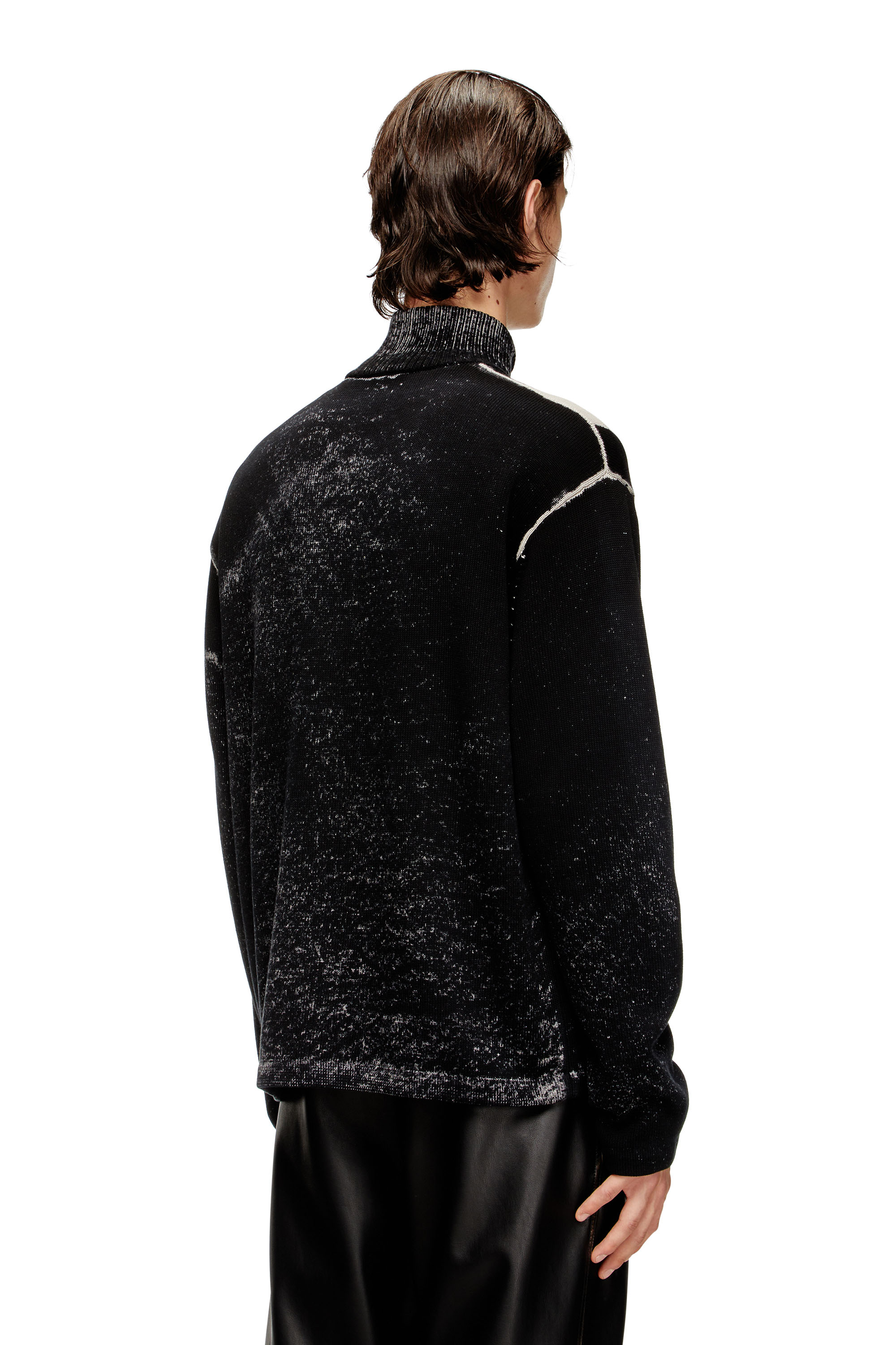 Diesel - K-OLIBA-JKT, Man's Inside-print striped zipped cardigan in null - 4