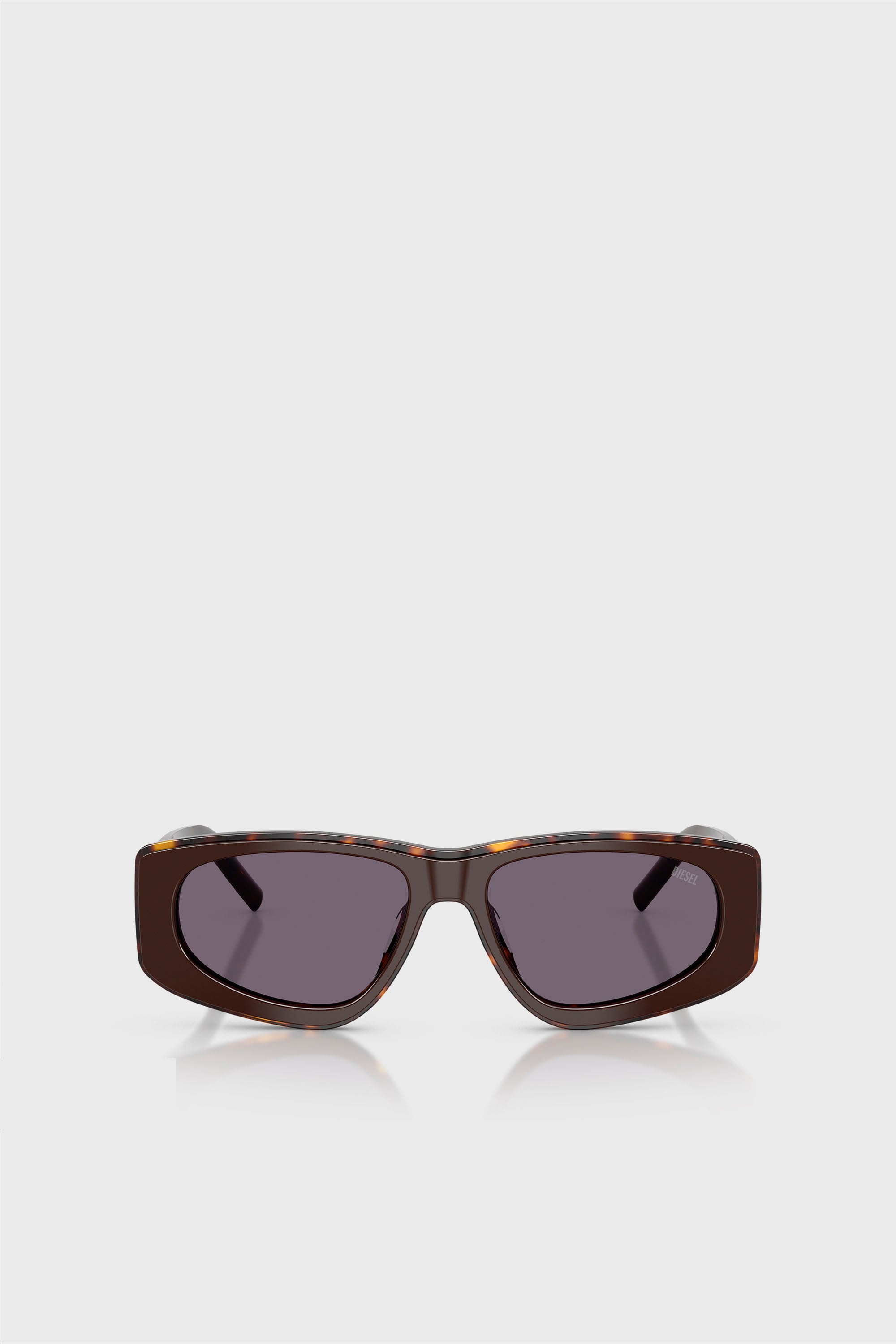 Diesel - 0DL2021U, Unisex's Geometric Sunglasses in Brown/Violet - 1