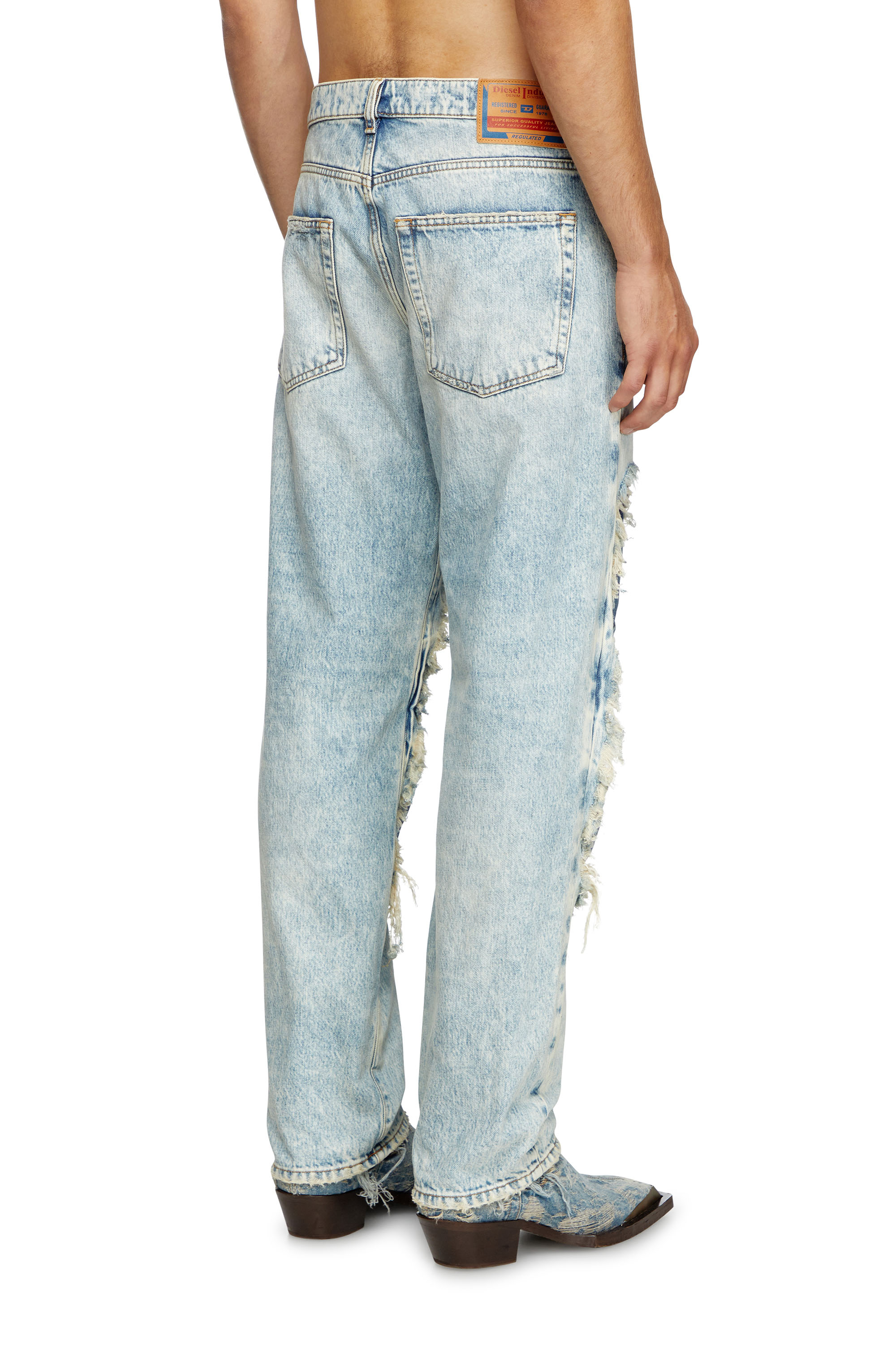 Diesel - Unisex's Relaxed Jeans D-Fire 0AJEN, Light Blue - 5