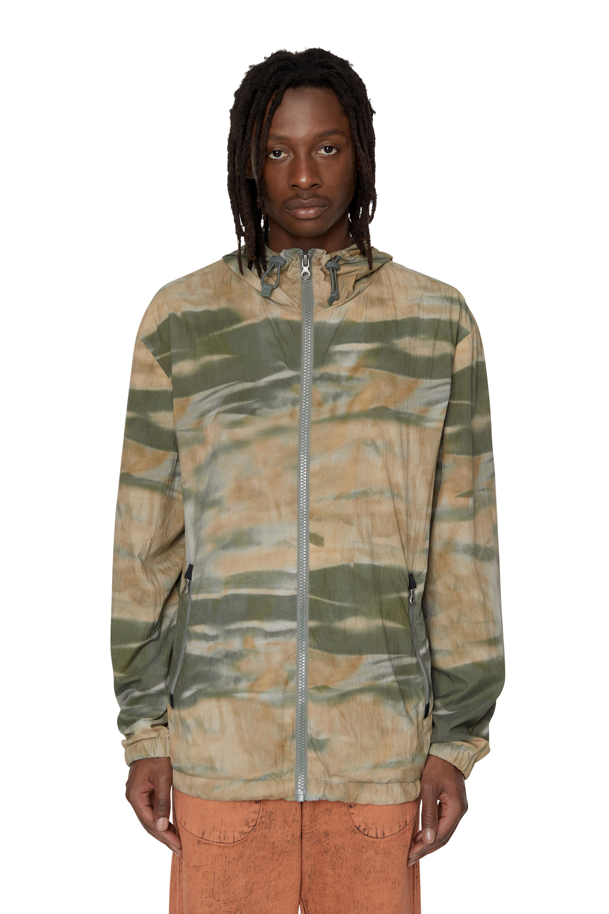 yeezy camo print coat