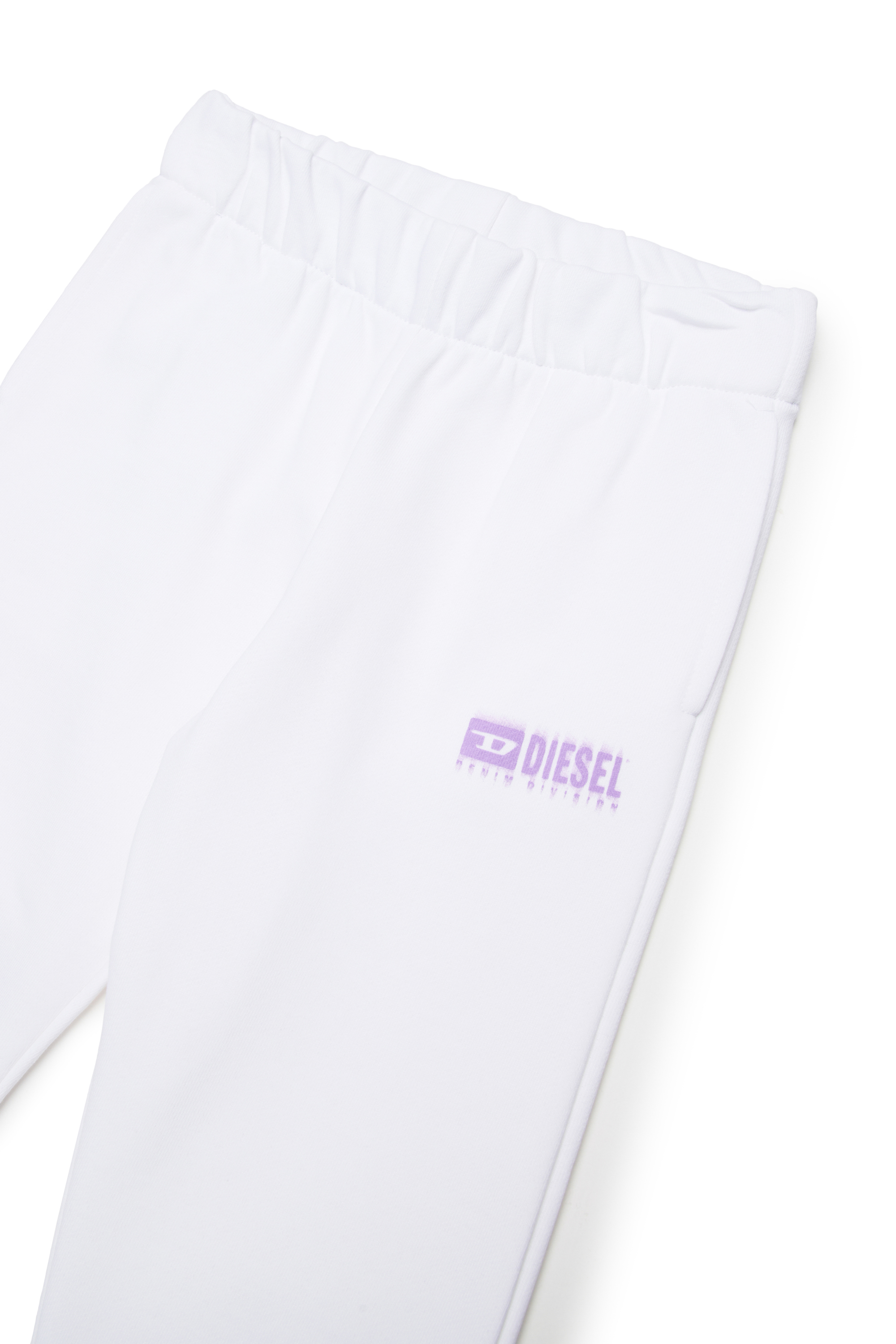 Diesel - PBASEB, Unisex's Sweatpants with smudged logo in White - 3