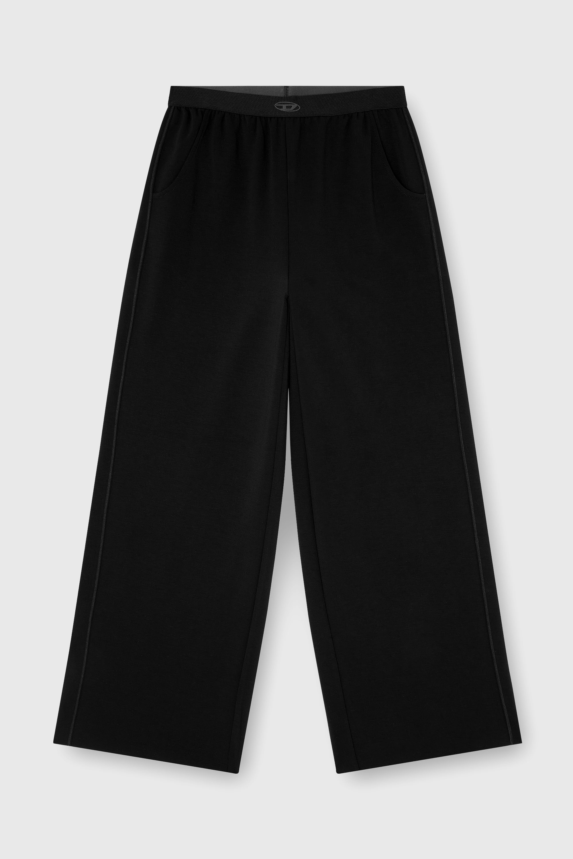 Diesel - ALYSA-UTLT, Woman's Track pants in light stretch scuba in Black - 2
