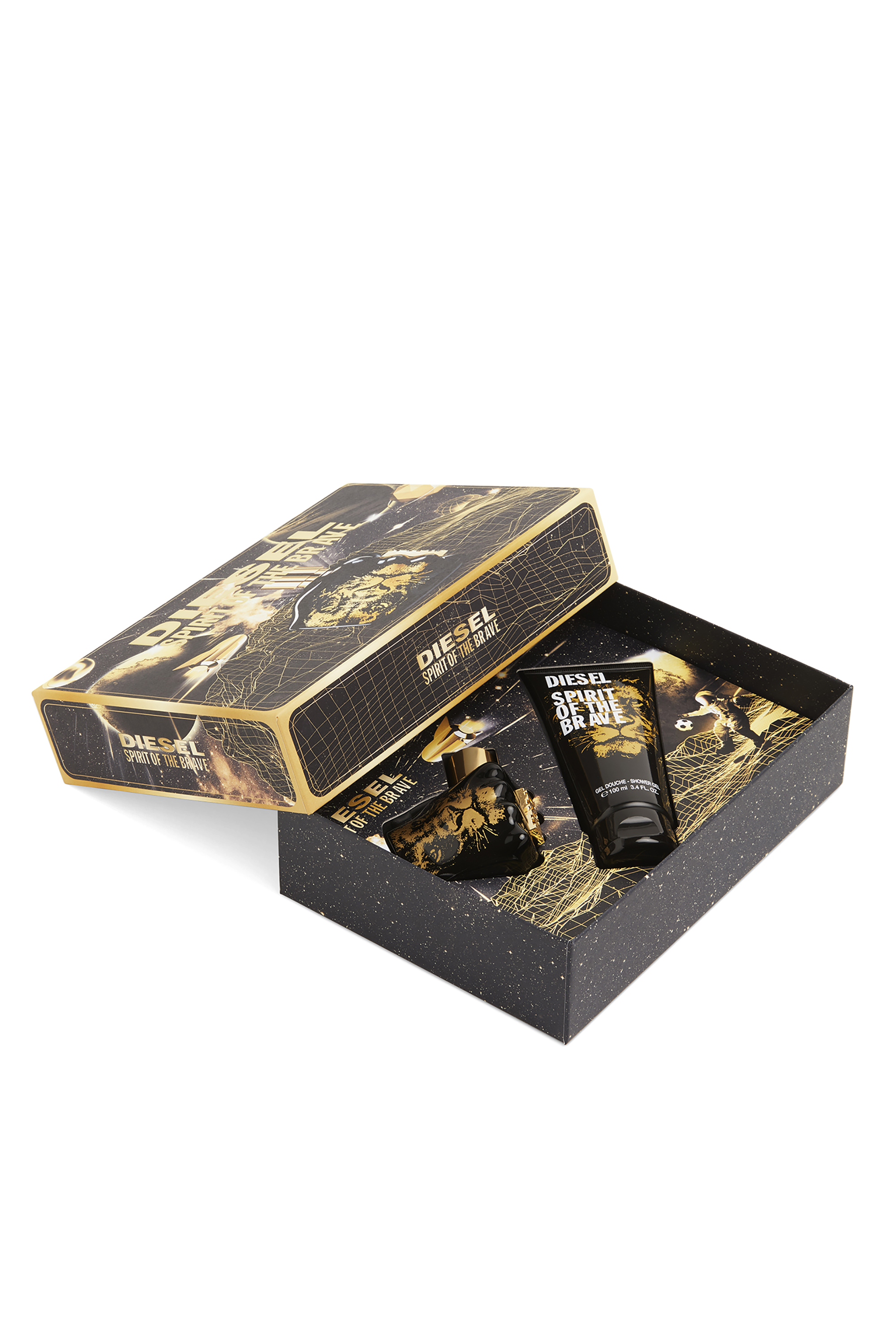 Diesel - SPIRIT OF THE BRAVE 50ML GIFT SET, Man's SPIRIT OF THE BRAVE Gift set in Black/Gold - 2