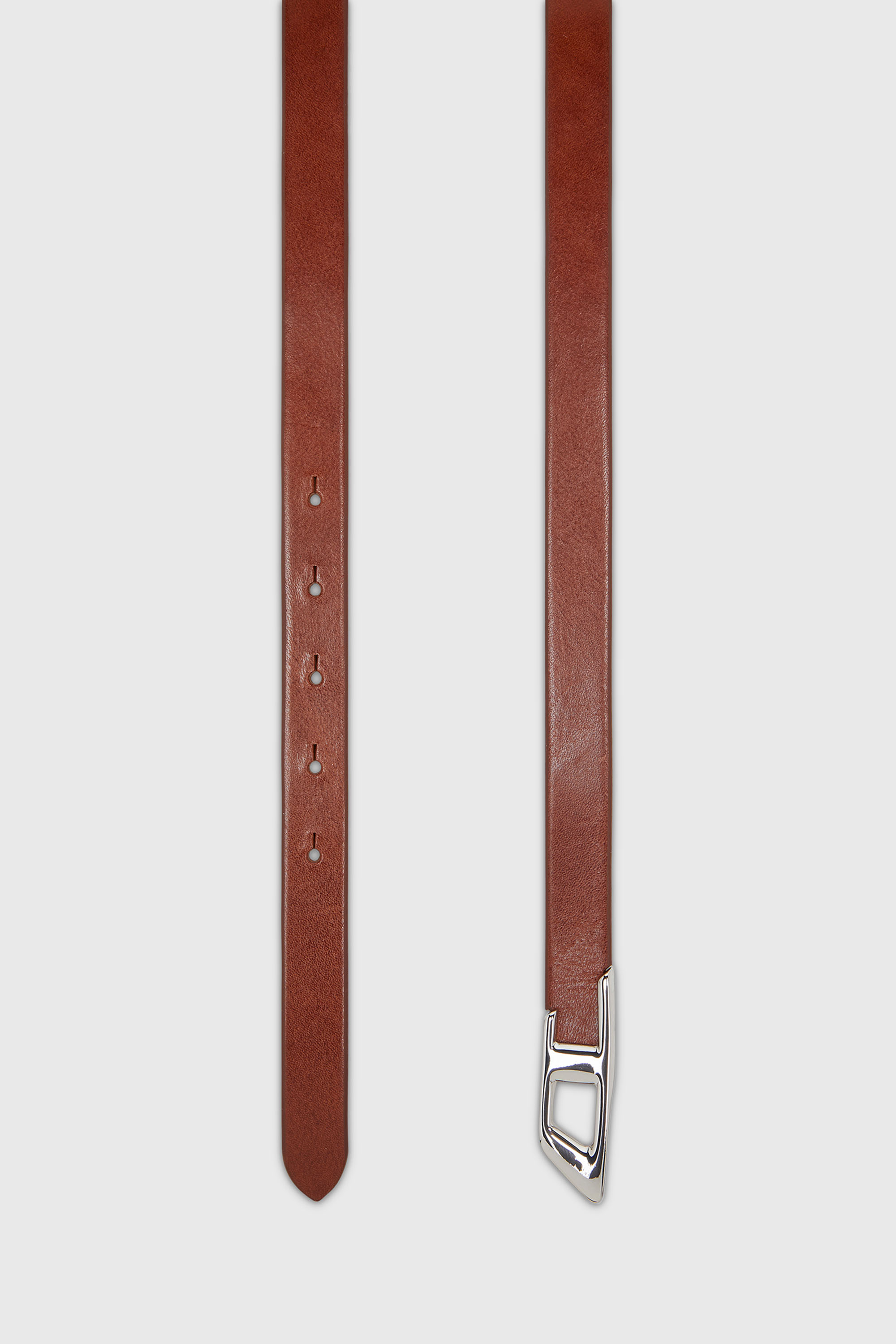 Diesel - B-D LOGO 2.0 20, Woman's 2 cm leather belt with metal D buckle in Brown - 2