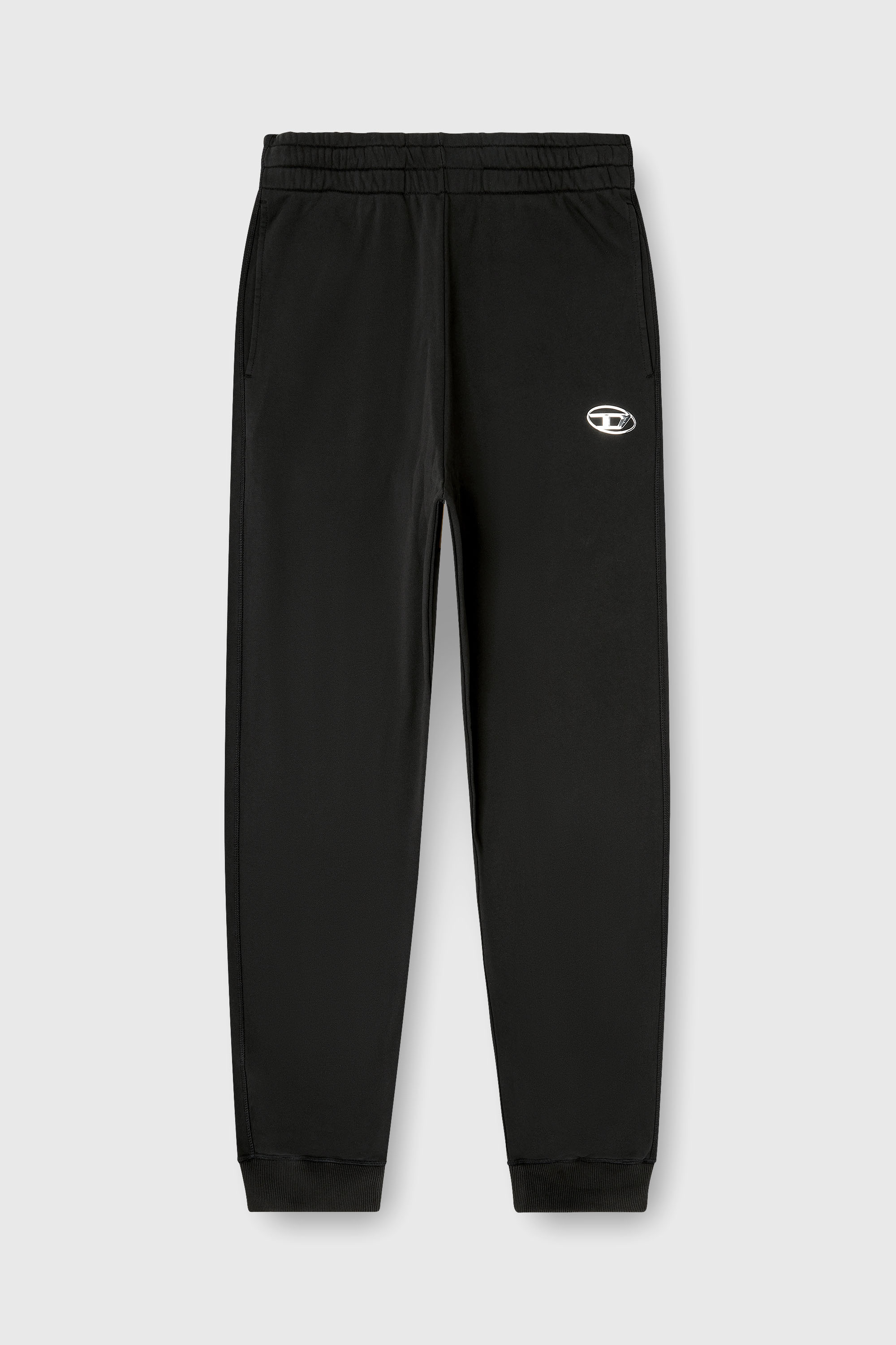 Diesel - P-MARKY-IOD, Man's Cotton pants with metallic Oval D in Black - 2