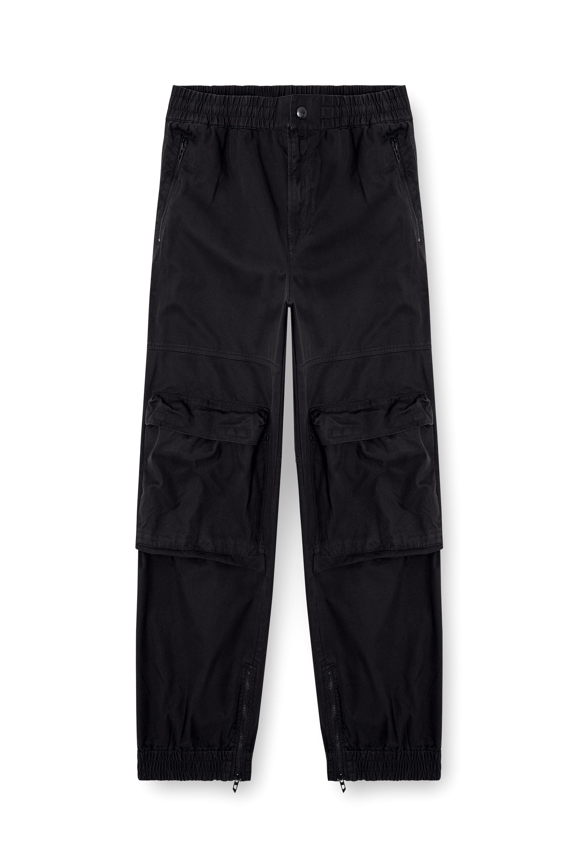 Diesel - P-BEECK, Man's Cargo pants in cotton twill in Black - 2