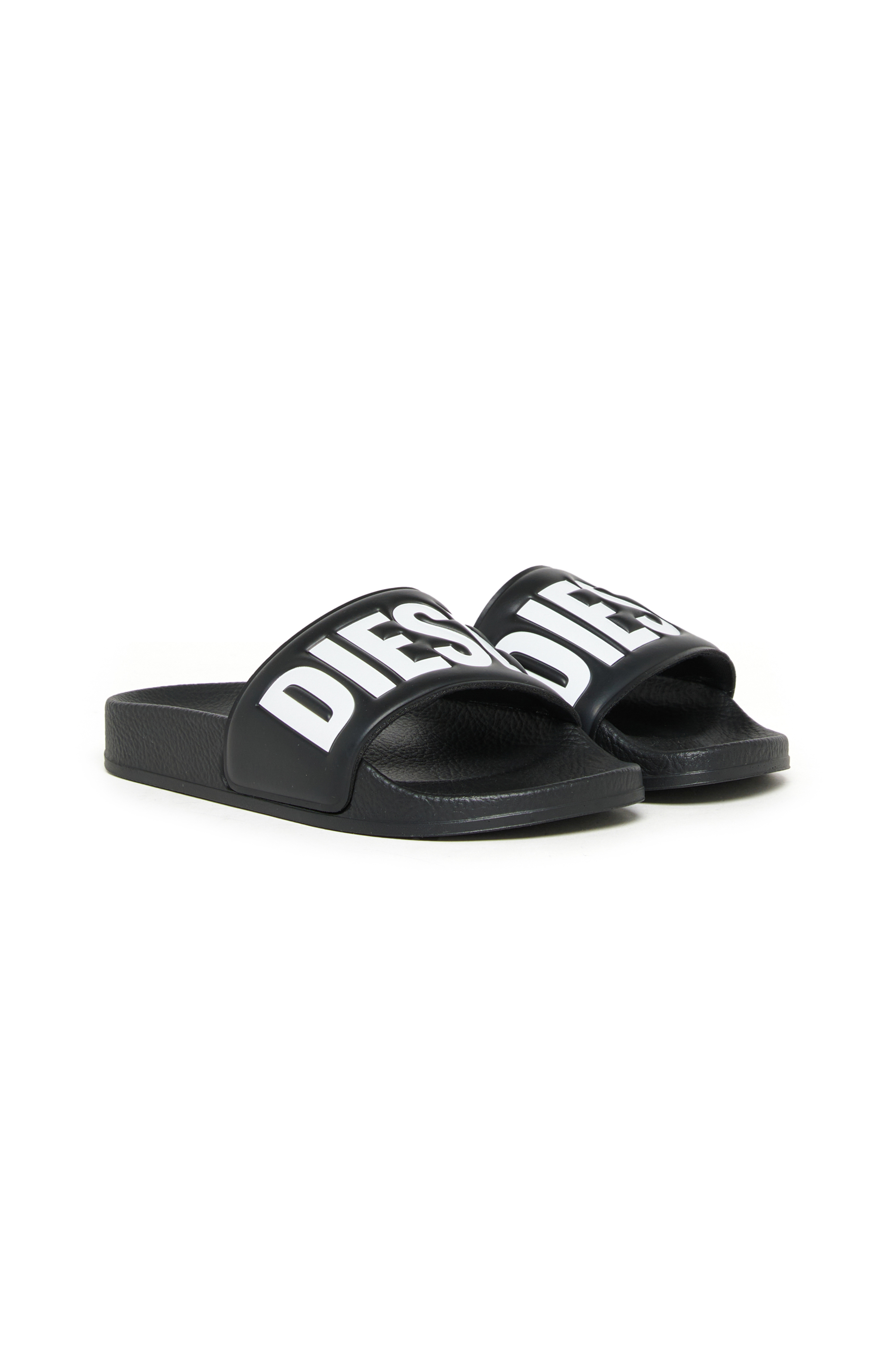 Diesel - SA-BWBISQOF, Unisex's SA-BWBISQOF-Slides with debossed logo in Black - 2