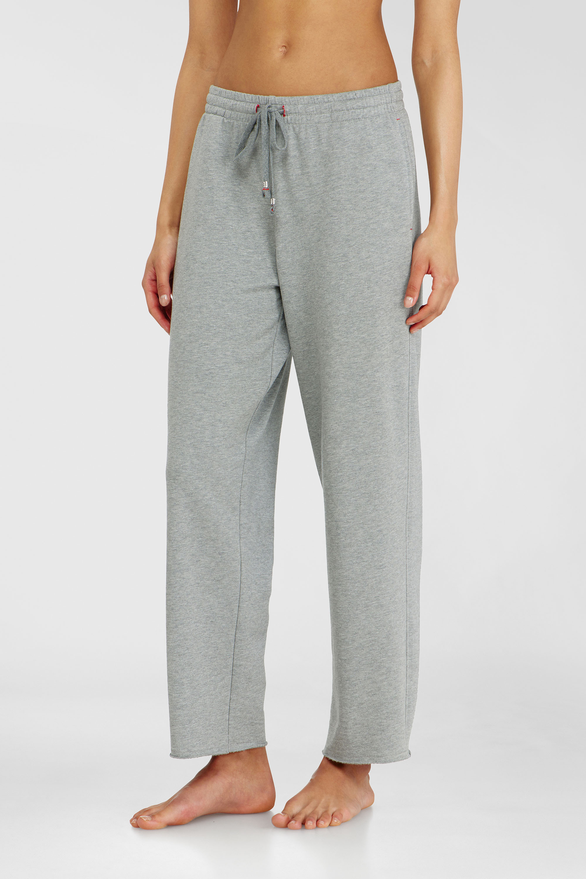 Diesel - INDRA-D-CORE, Woman's Peached sweatpants with raw hems in Grey - 1