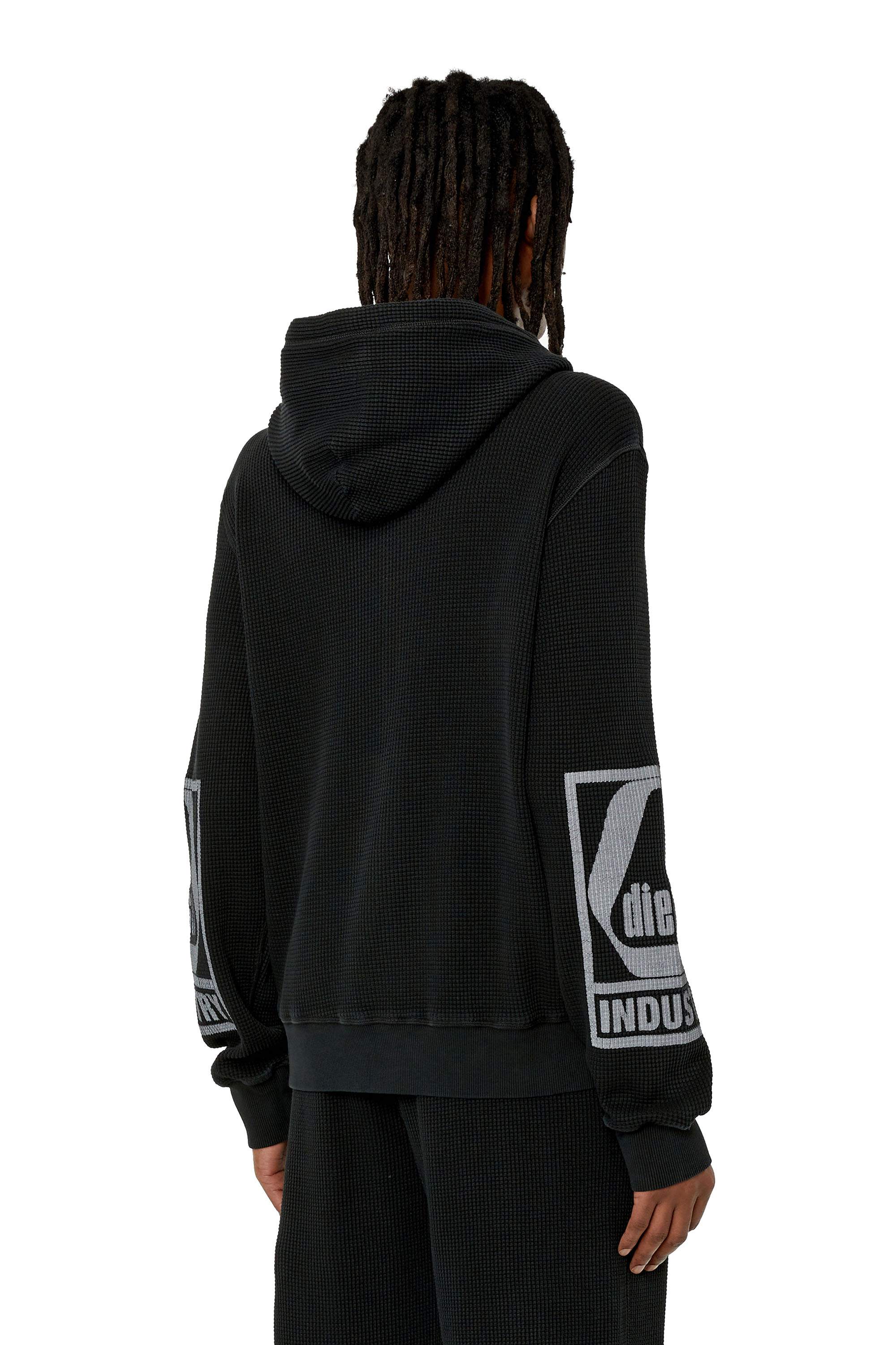 Diesel - S-GINAFFLE-HOOD-ZIP, Black - Image 2