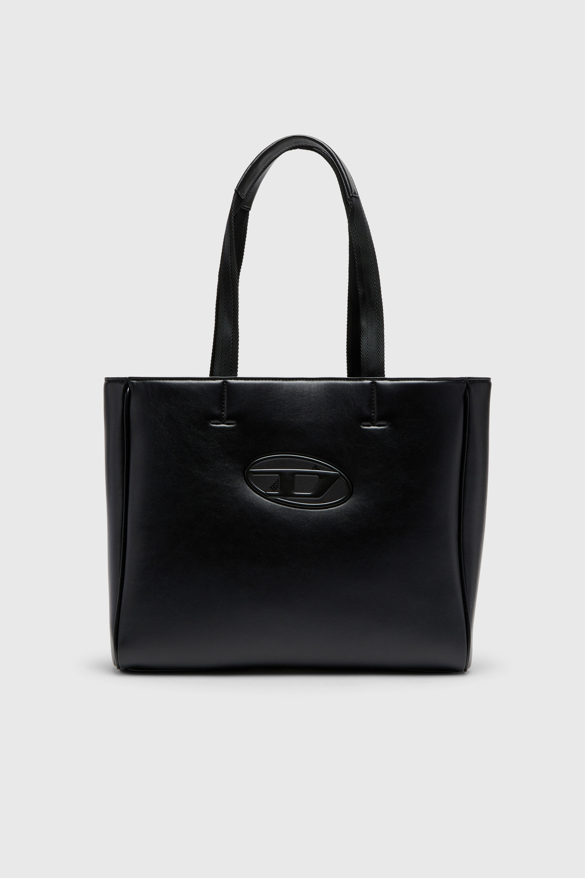 Diesel - HOLI-D SHOPPER EW, Unisex's Holi-D-Square shopper in bonded neoprene in Black - 1