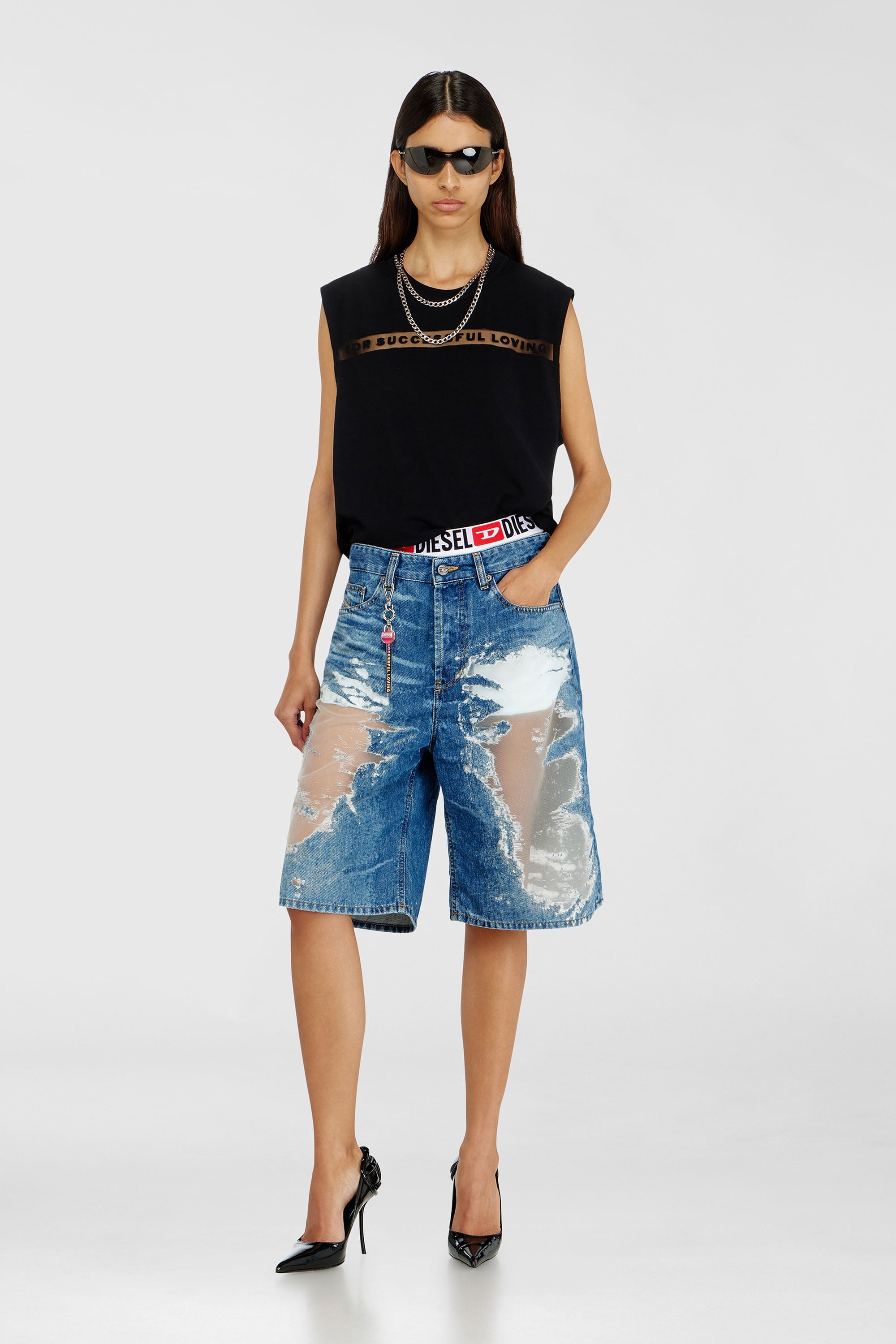 Diesel - PR-T-NORM-BISC-MATI-R, Unisex's Tank top with For Successful Loving logo in Black - 2