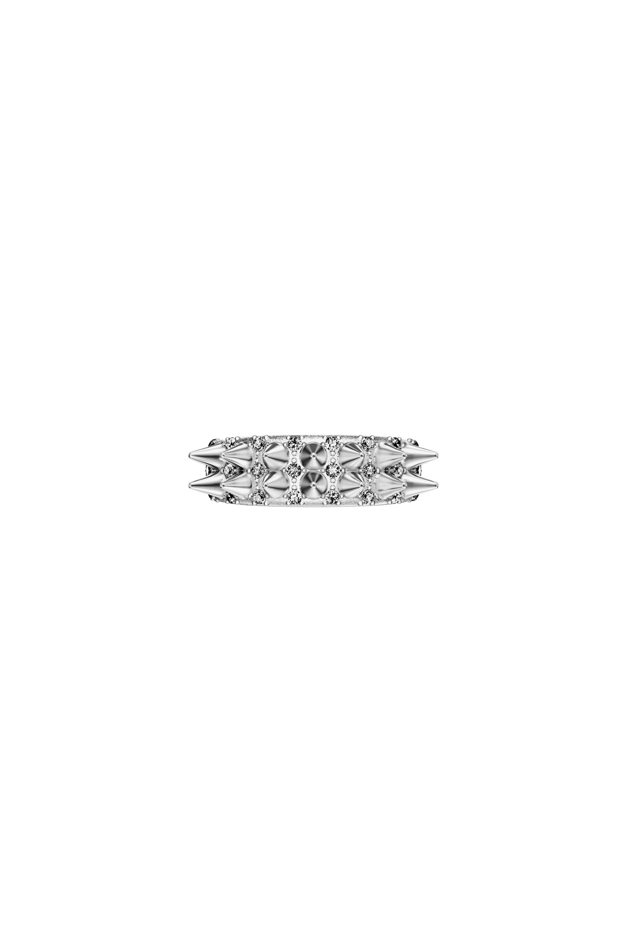 Diesel - DX1723040, Unisex's Stainless Steel Band Ring in Silver - 3