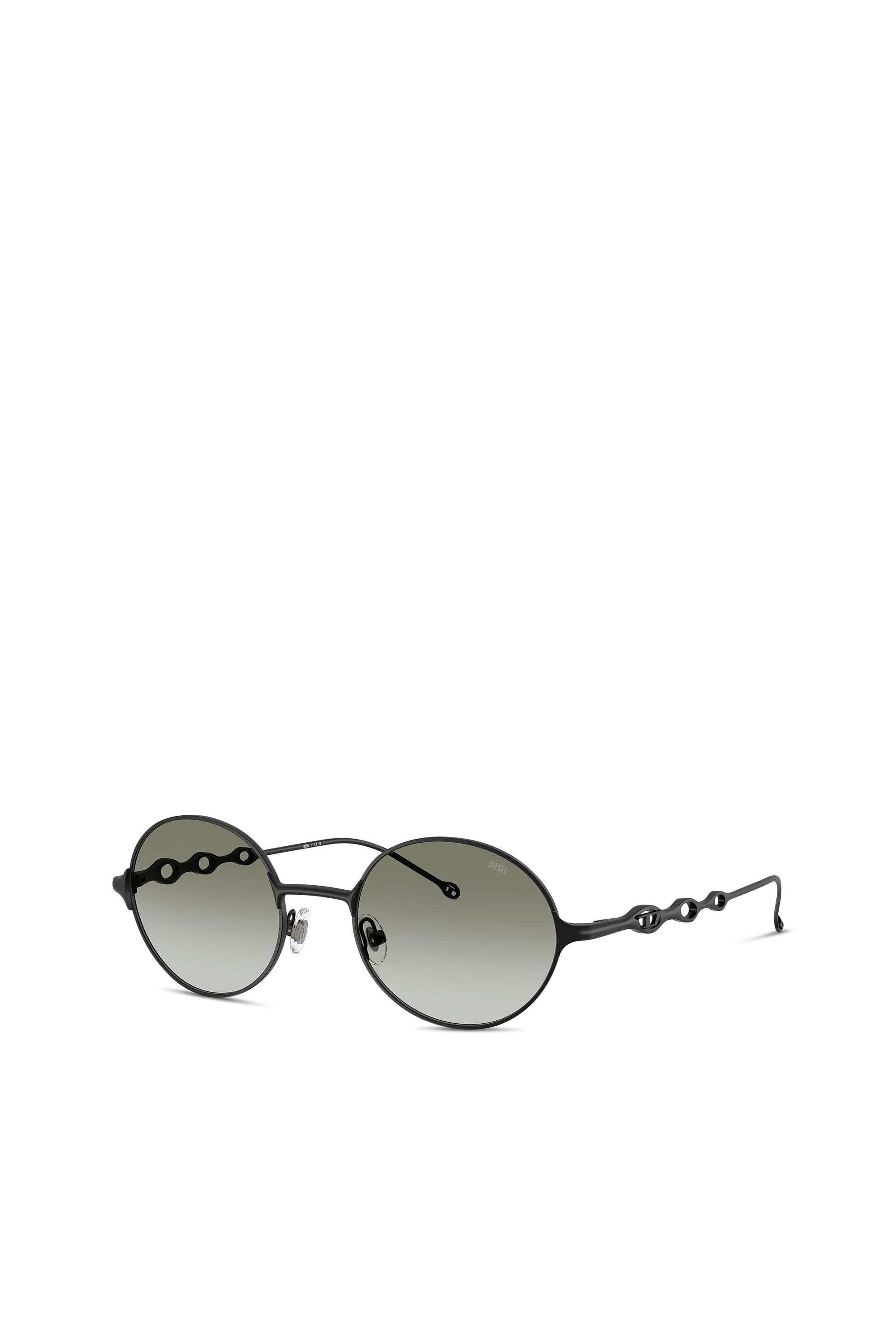 Diesel - 0DL1008, Unisex's Round sunglasses in Black/Green - 5