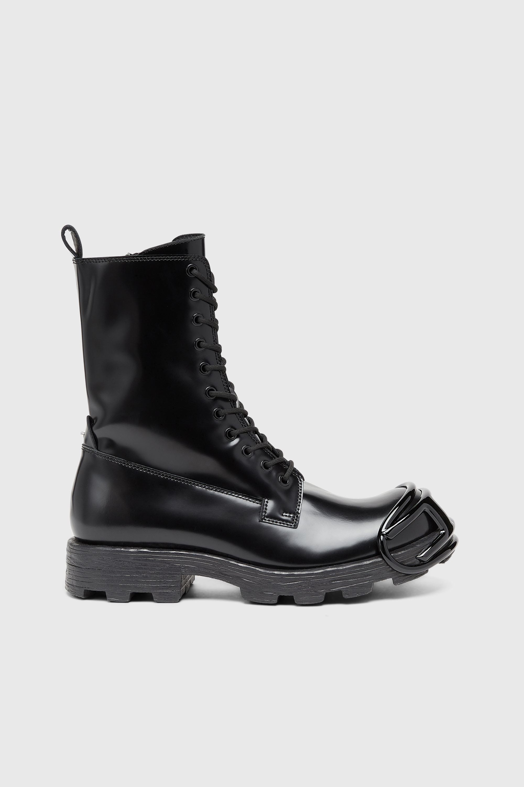 D-Hammer-Leather boots with oval D toe guard