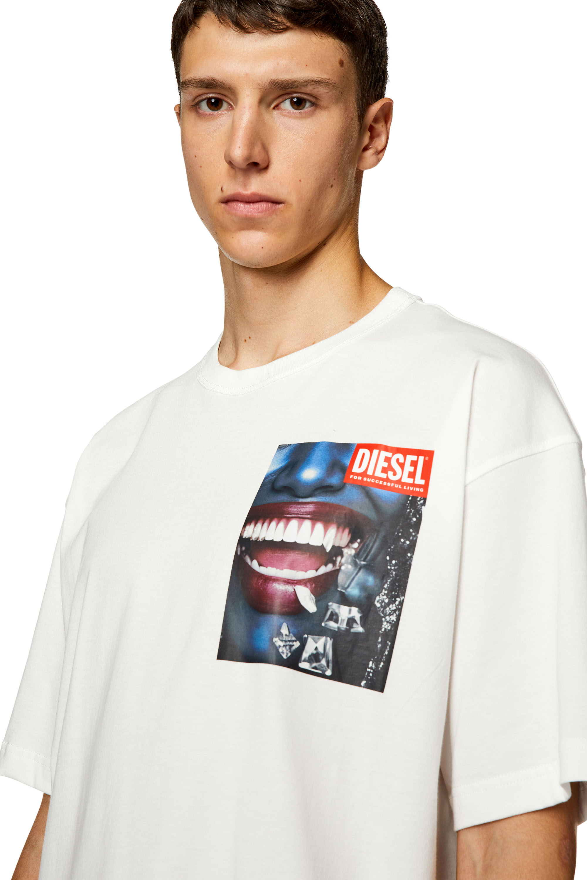 Diesel - T-NABEL-FACE, White - Image 3