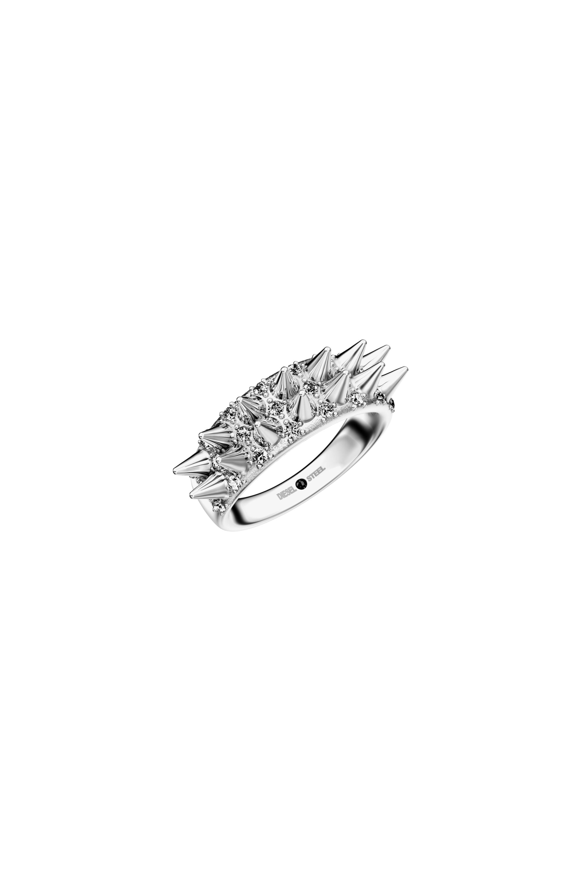 Diesel - DX1723040, Unisex's Stainless Steel Band Ring in Silver - 1