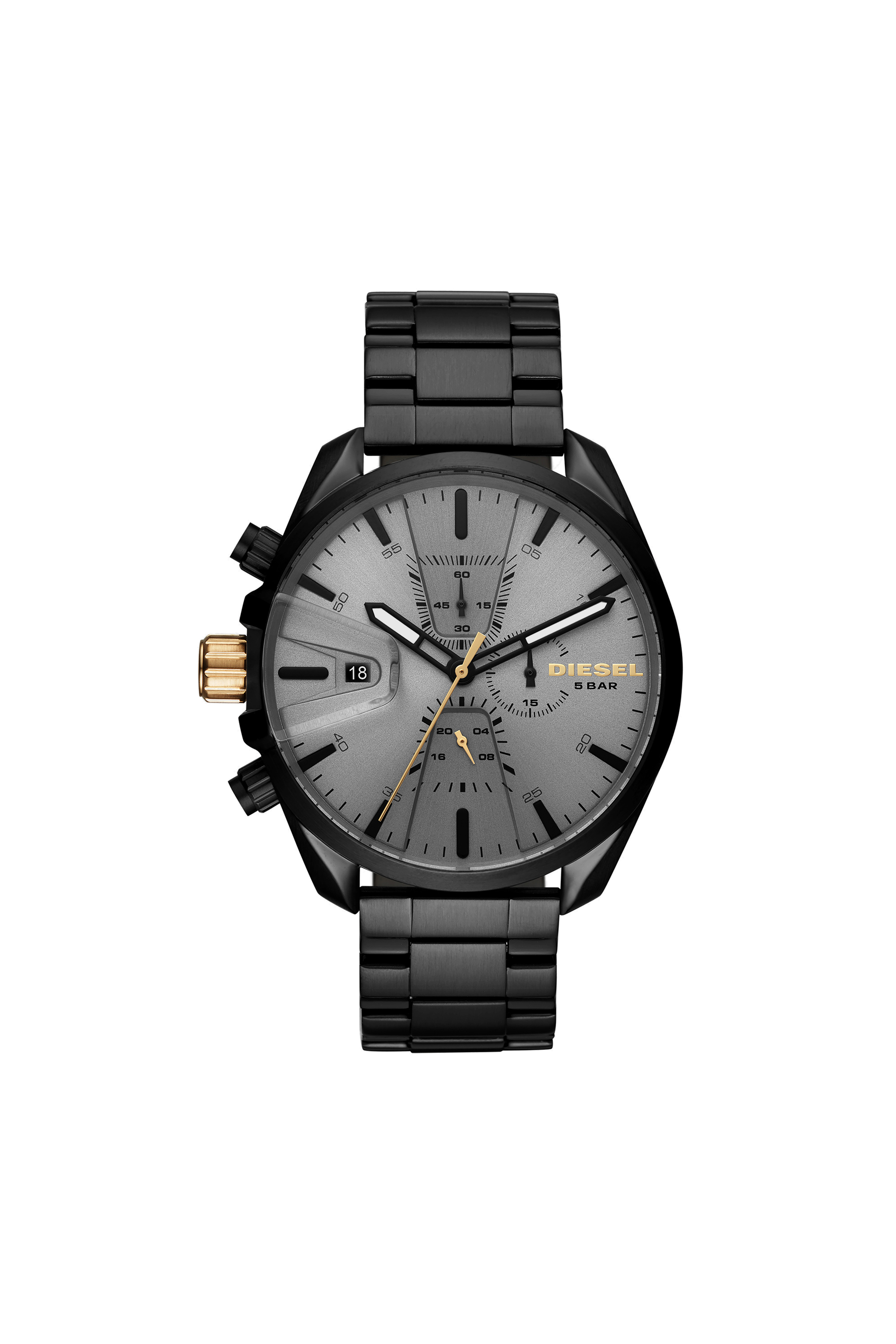 Diesel - DZ4474, Man's Black watch with gray dial, 47 mm in Dark grey - 1