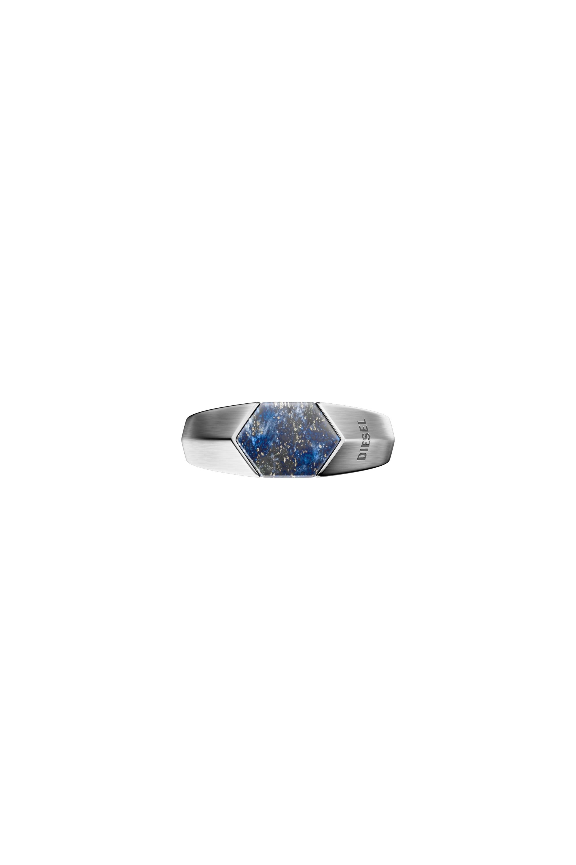 Diesel - DX1712040, Unisex's Lapis Signet Ring in Silver/Blue - 3