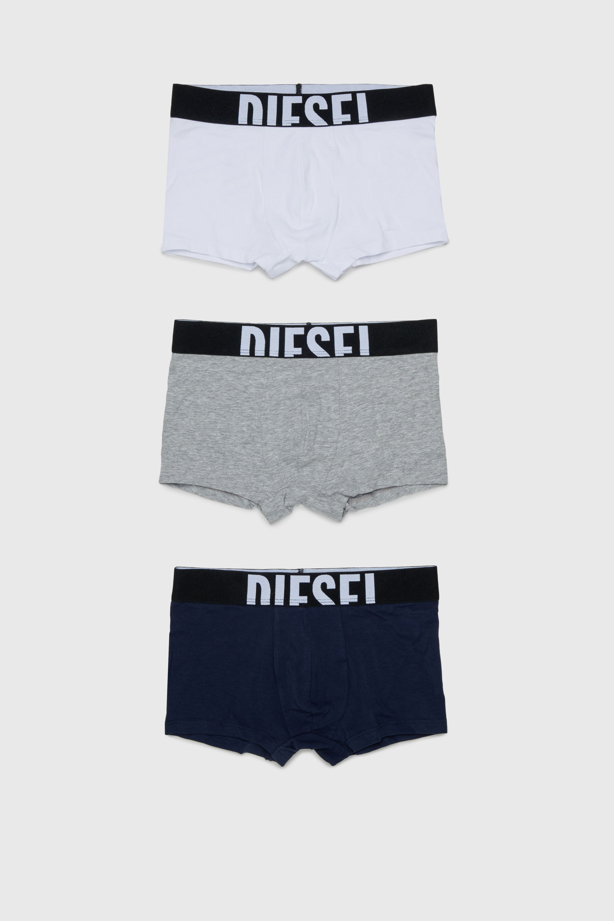 Diesel - UM-UMILLOTRIPACK-DD, Man's 3-pack boxer briefs in stretch cotton in Grey/Black - 1