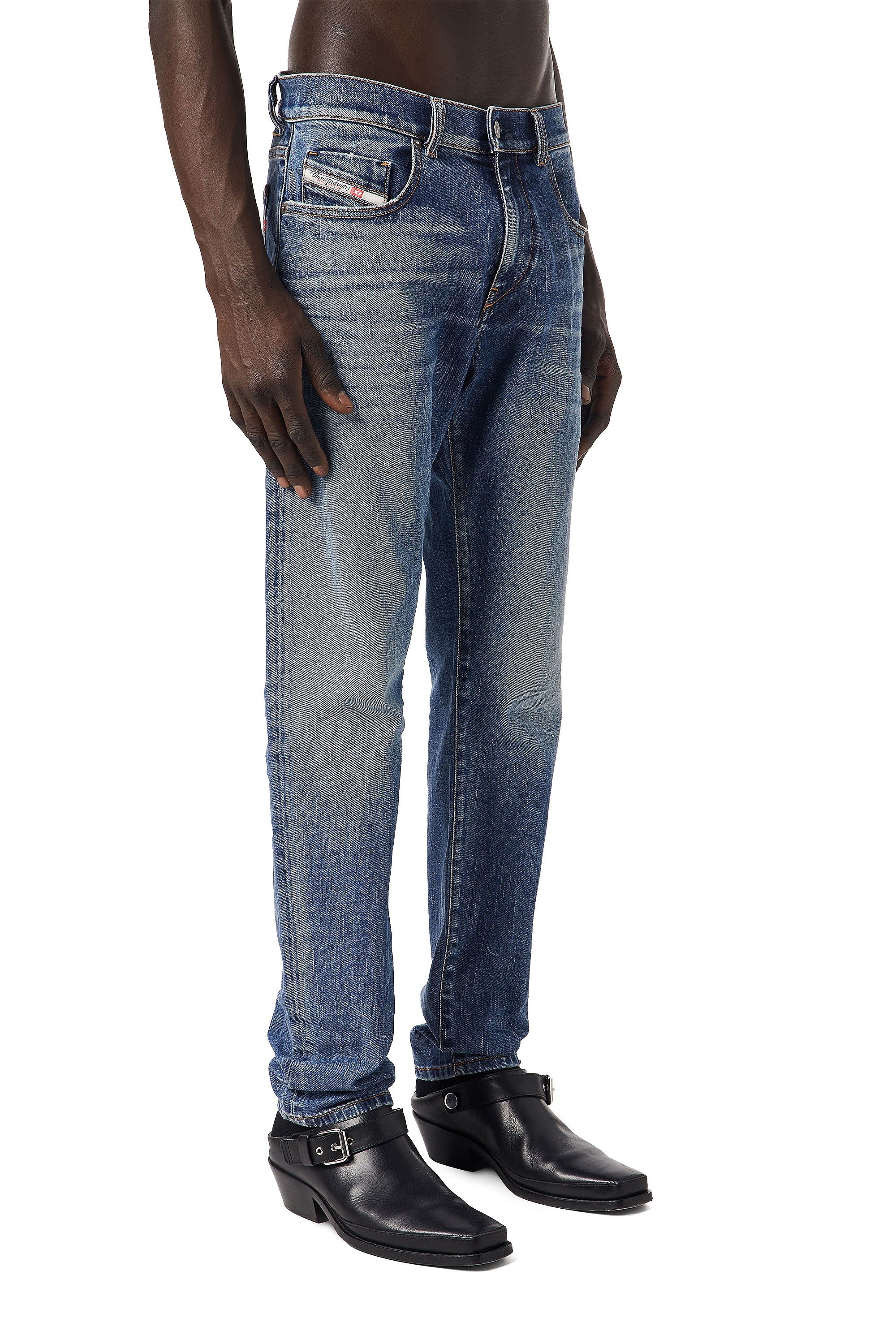 Diesel - 2019 D-Strukt 09C61 Slim Jeans, Medium blue - Image 5