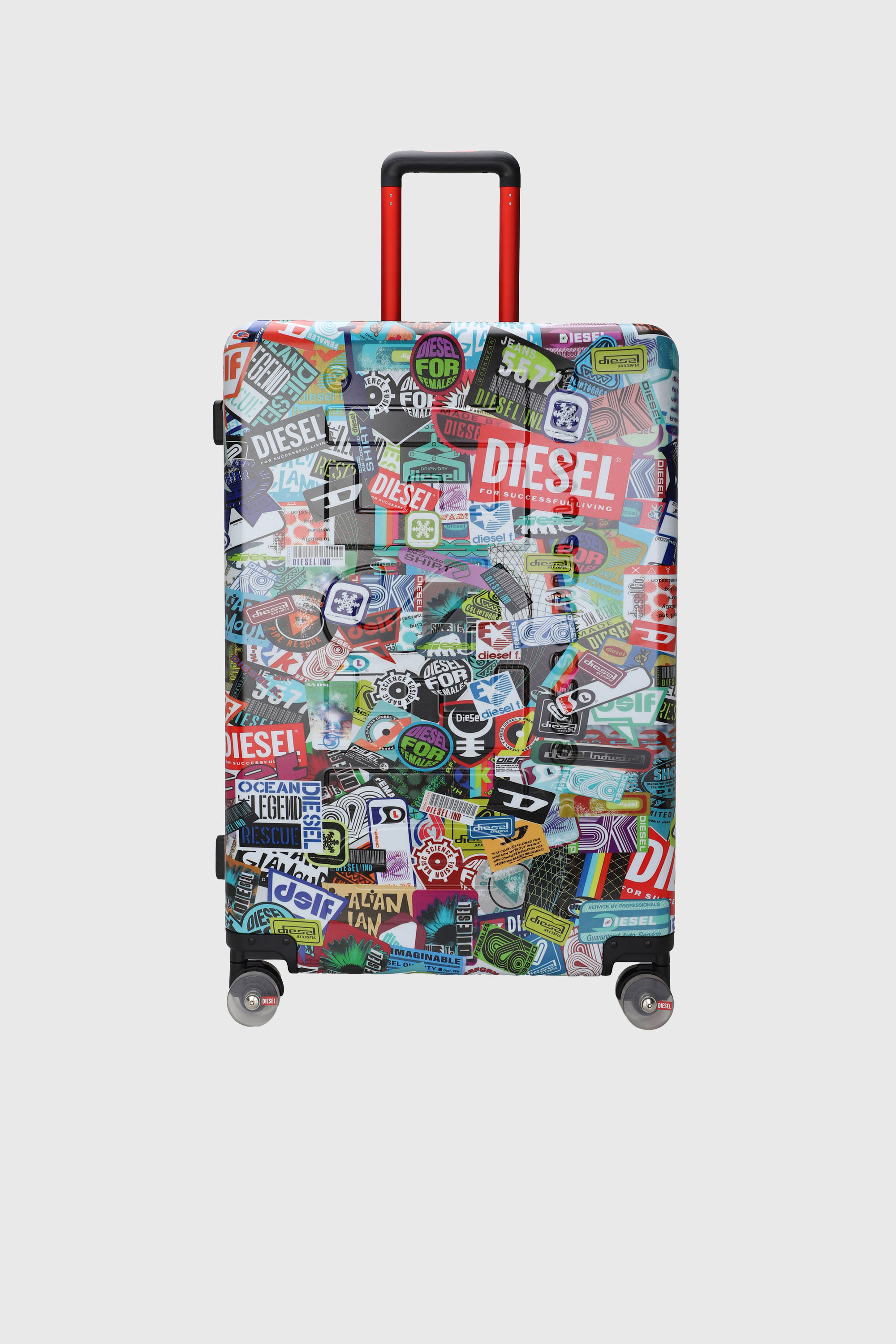 Diesel - DIESEL PC PRINTED TROLLEY-STICKERS- DSL0, Unisex's Sticker style suitcase size L in Multicolor - 1