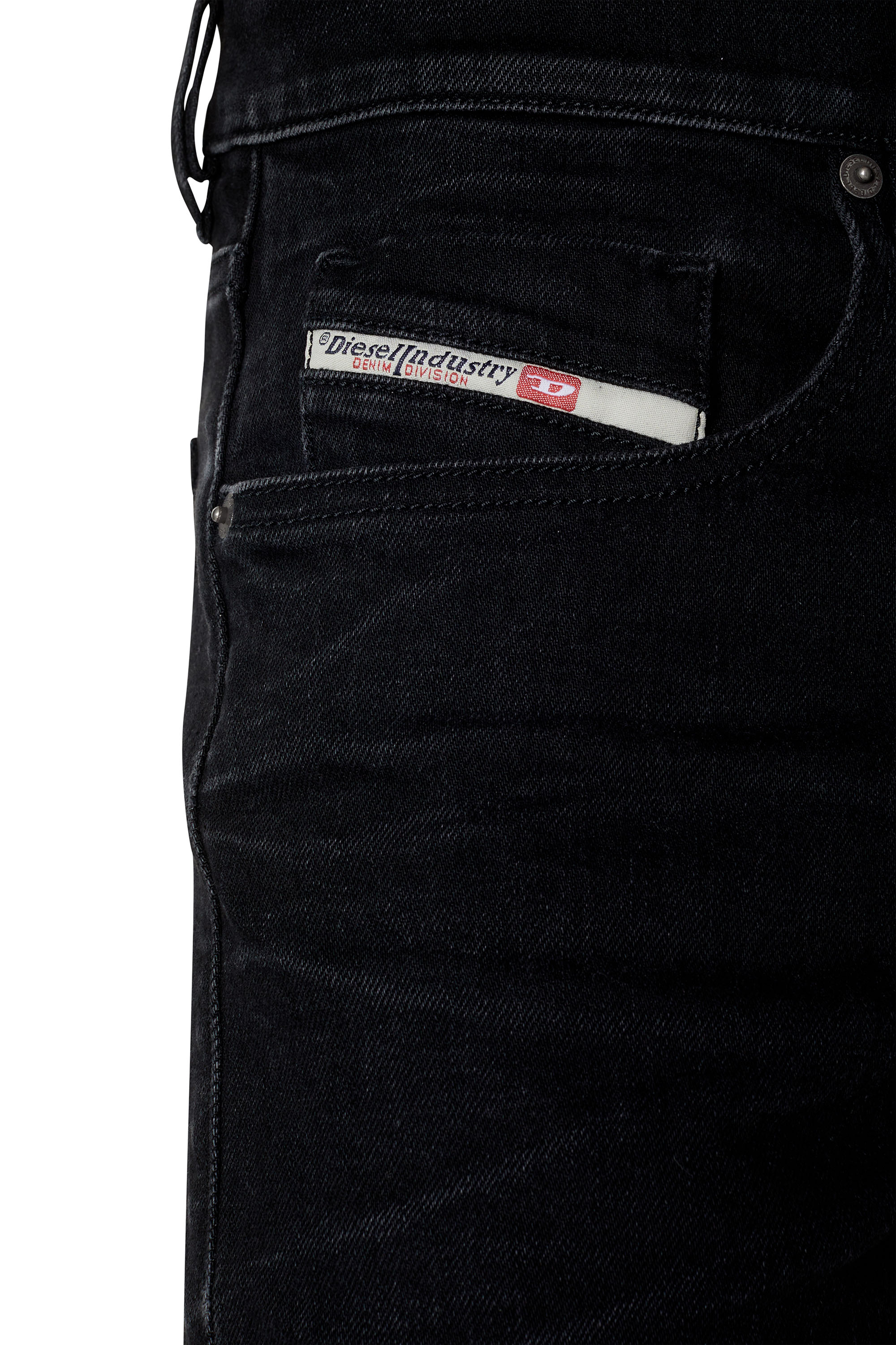 Diesel - 2019 D-Strukt 09D48 Slim Jeans, Black/Dark grey - Image 4